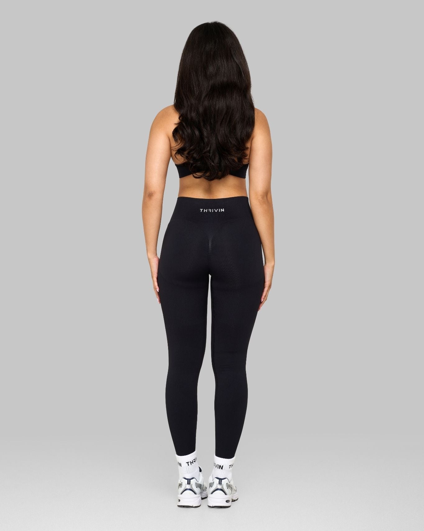 Elevate™ Ribbed High-Waisted Contour Leggings | Night Black