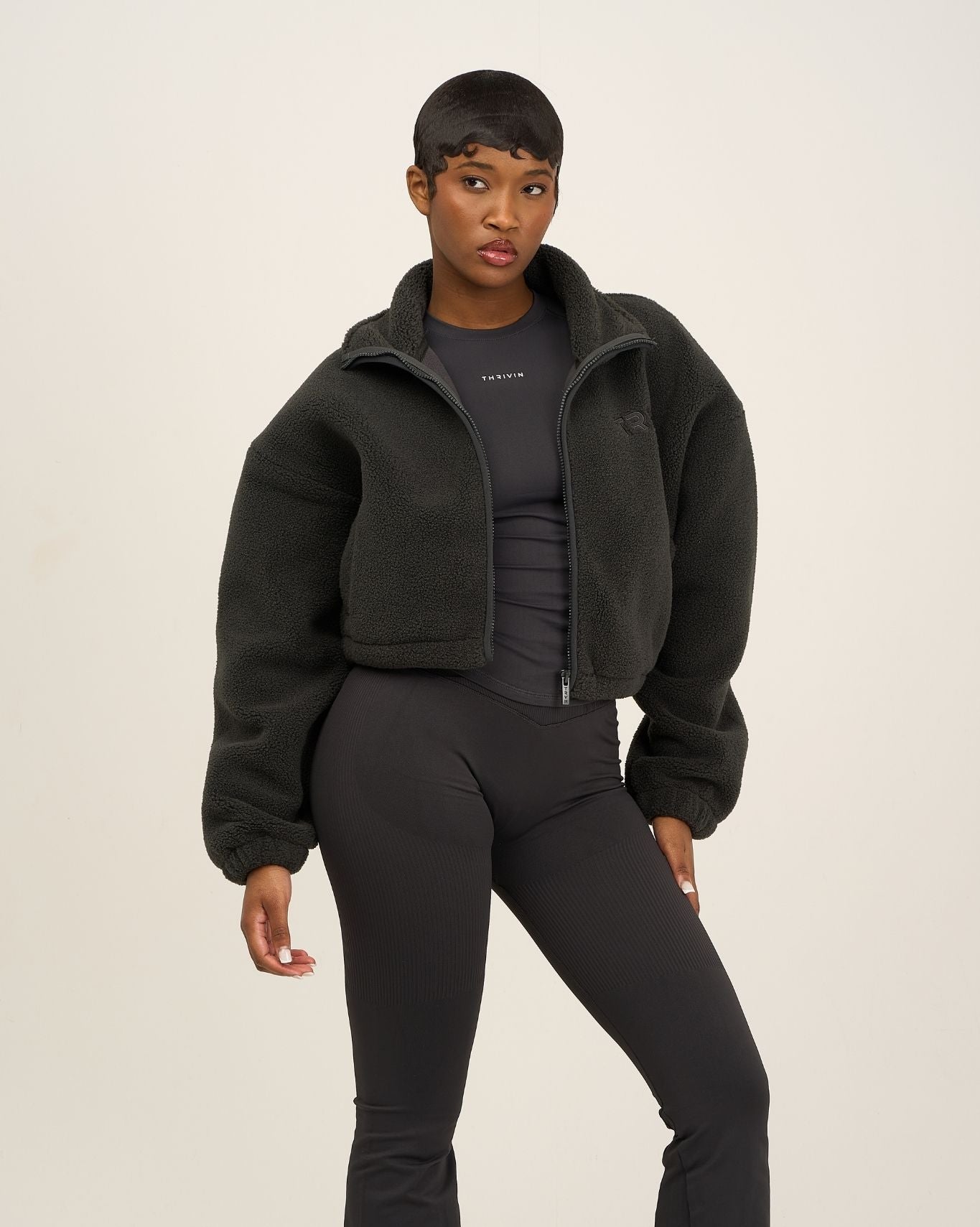 Essential Teddy Fleece Jacket | Charcoal Grey