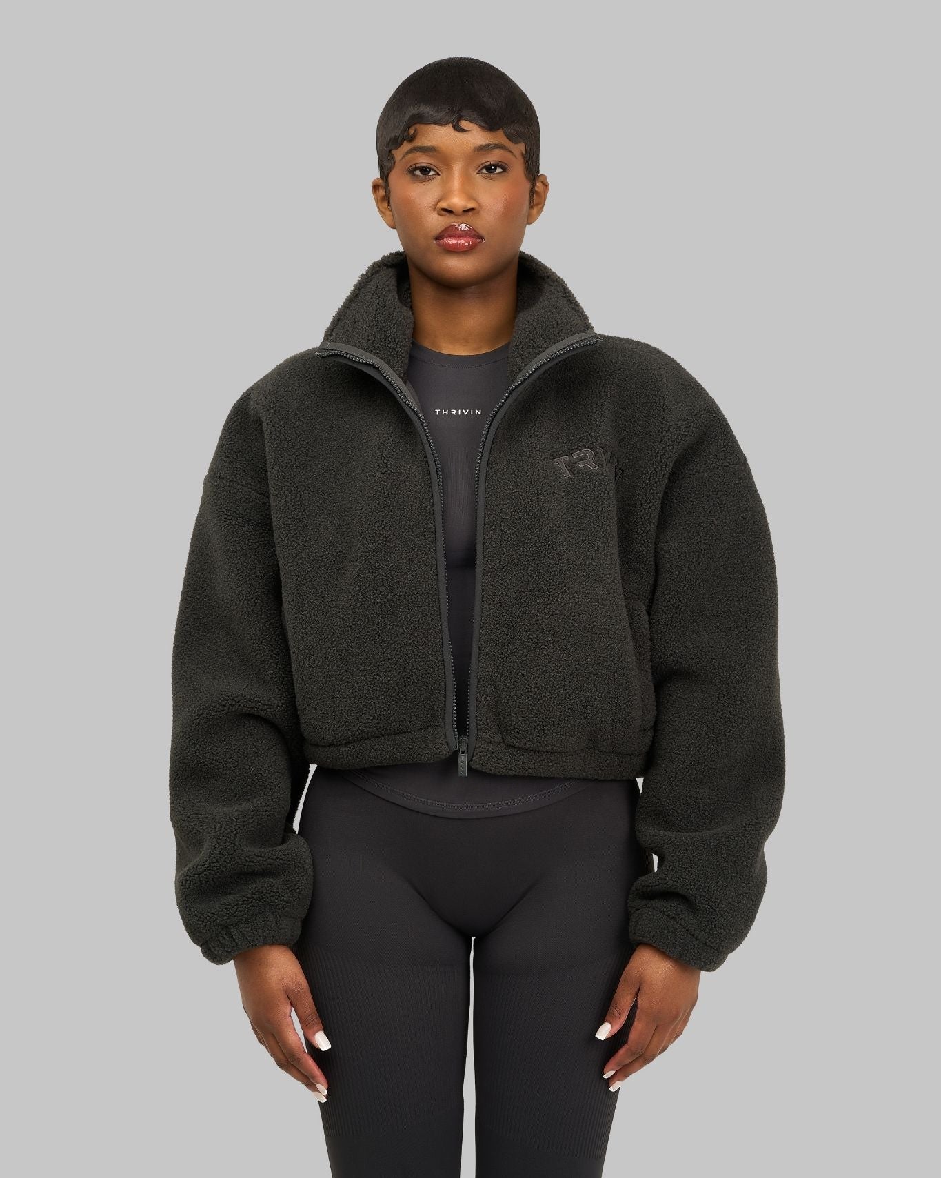 Rachel is 5’5” and wears a size S.