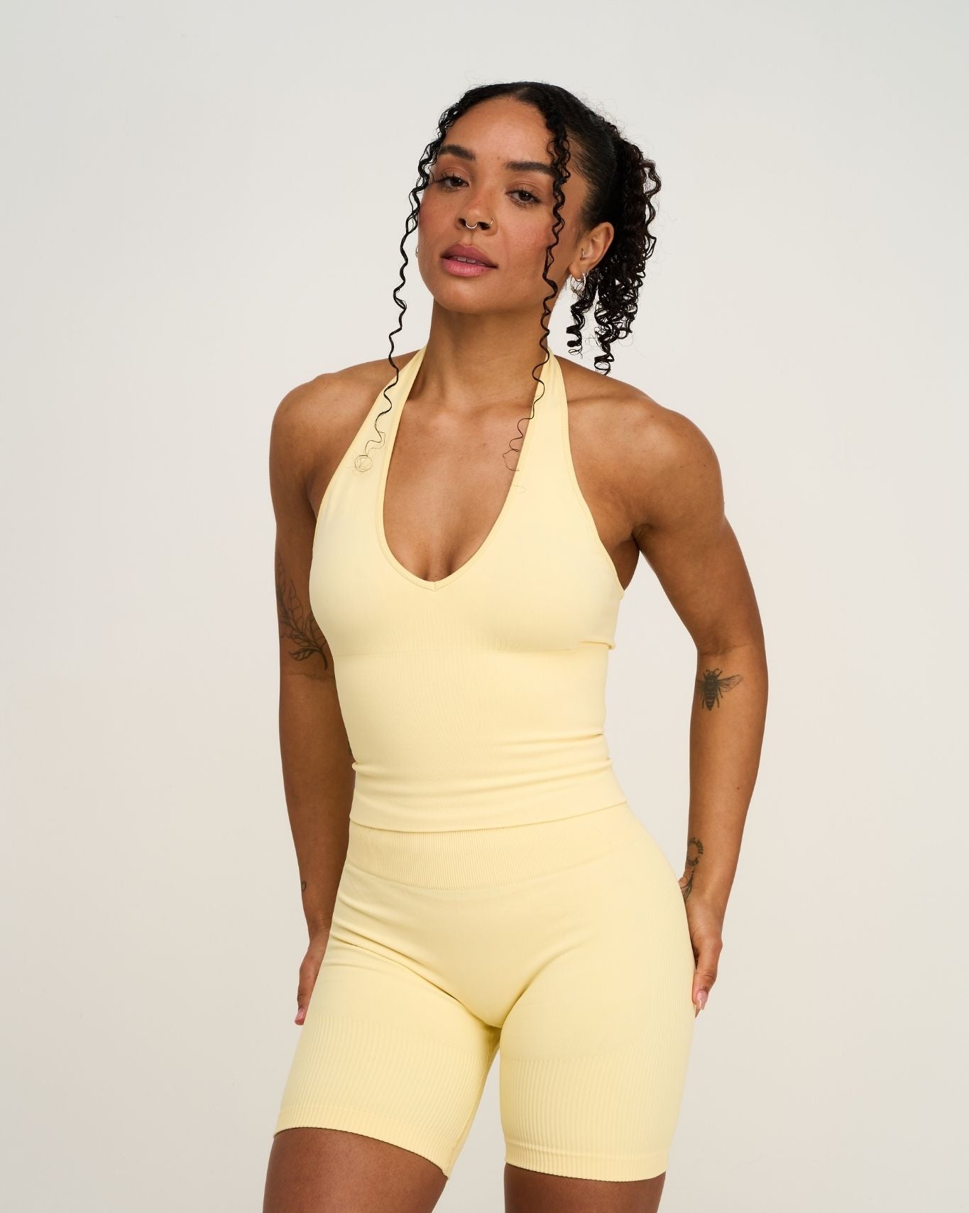 Elevate™ Sculpting Seamless Halterneck Top | Golden Butter