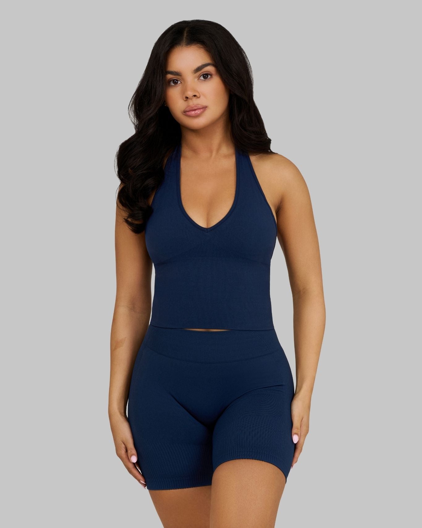 Elevate Sculpting Shapewear Top Halterneck | Midnight Navy