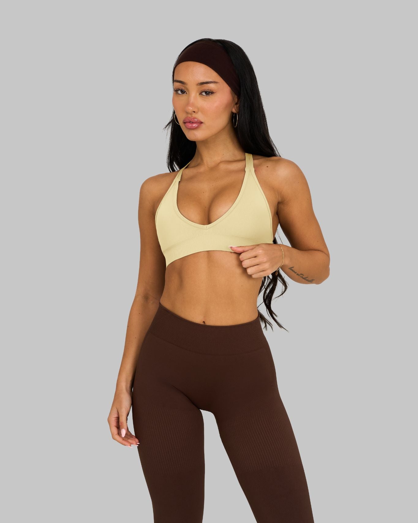 Elevate V-Neck Sculpt Seamless Bra | Lemon Sorbet