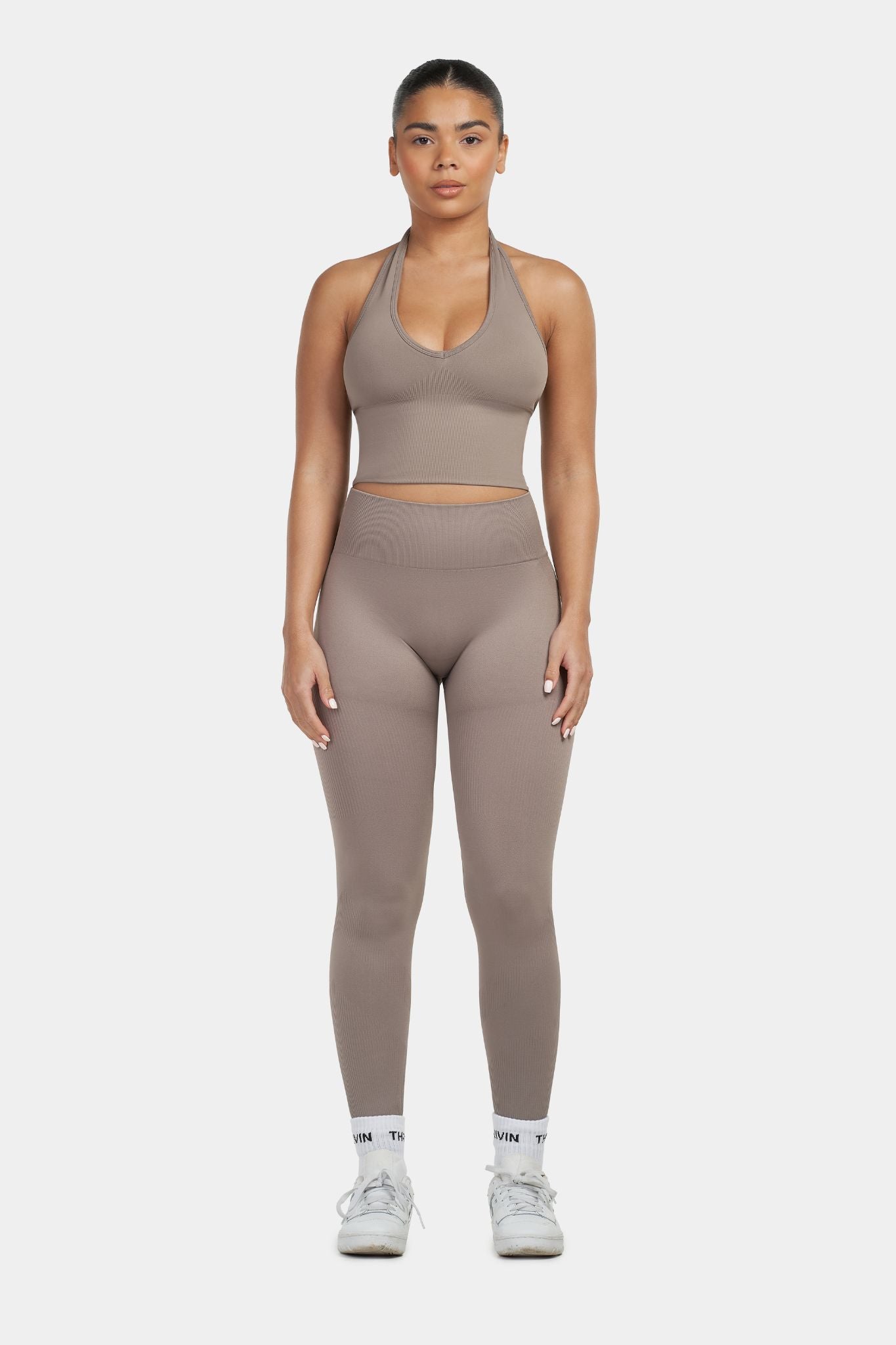 SculptV2 Ribbed Contour Leggings - Khaki