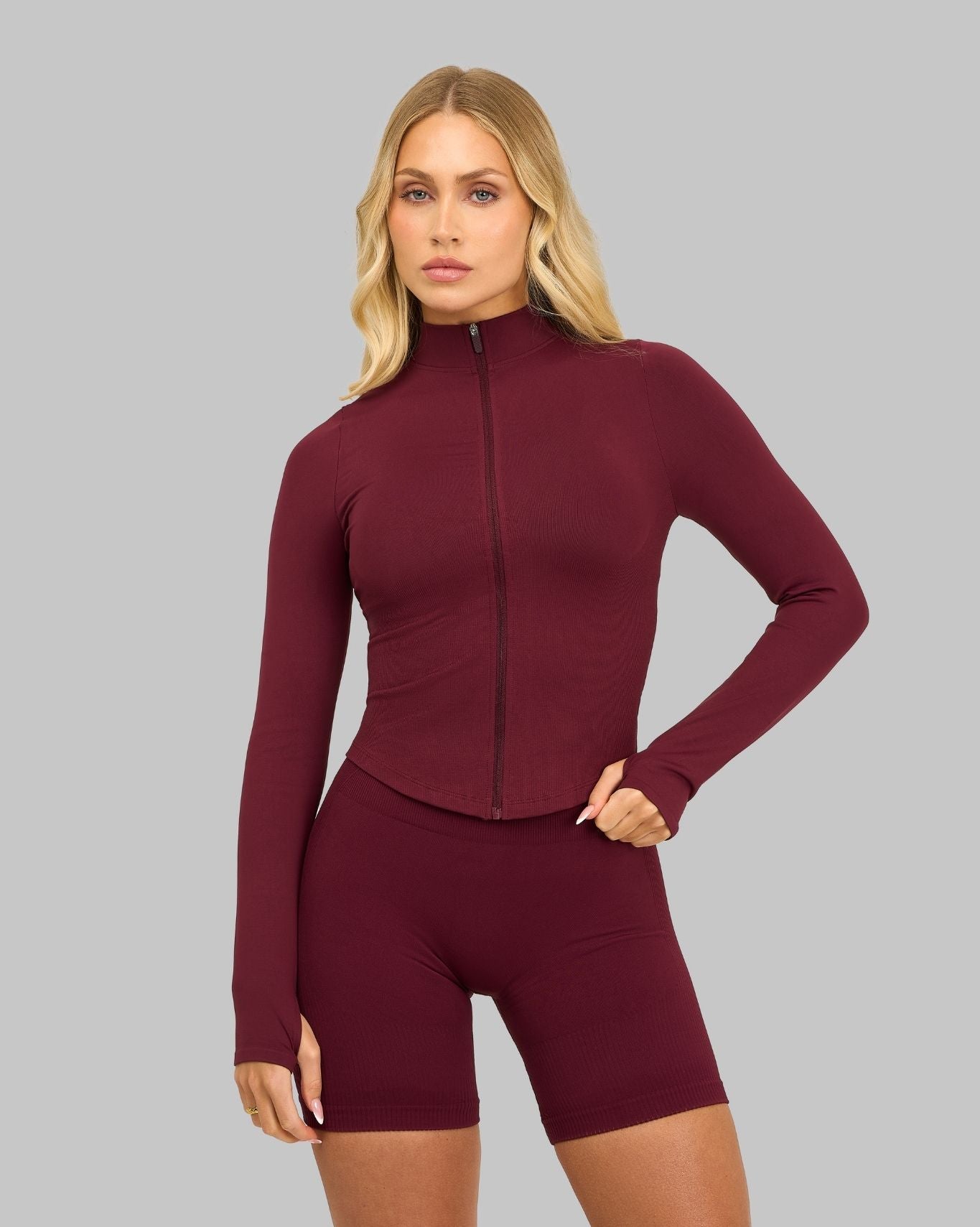 Elevate Sculpt Shapewear Jacket | Cranberry