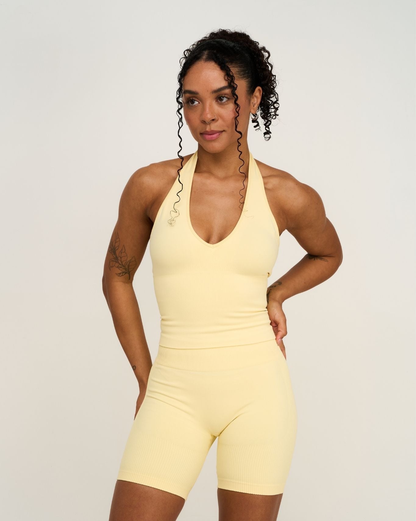 Elevate™ Sculpting Seamless Halterneck Top | Golden Butter