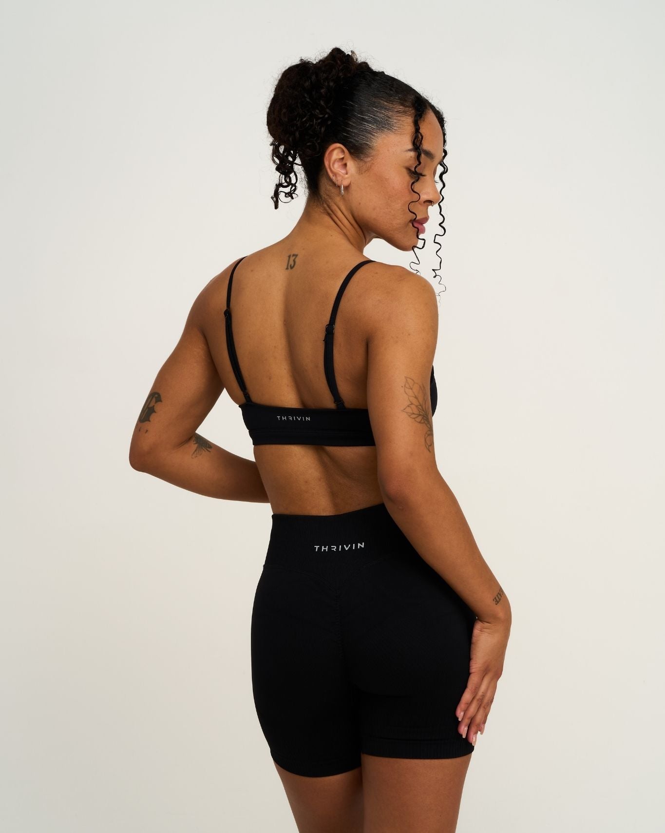 Seamless Layered Bra | Black Pulse