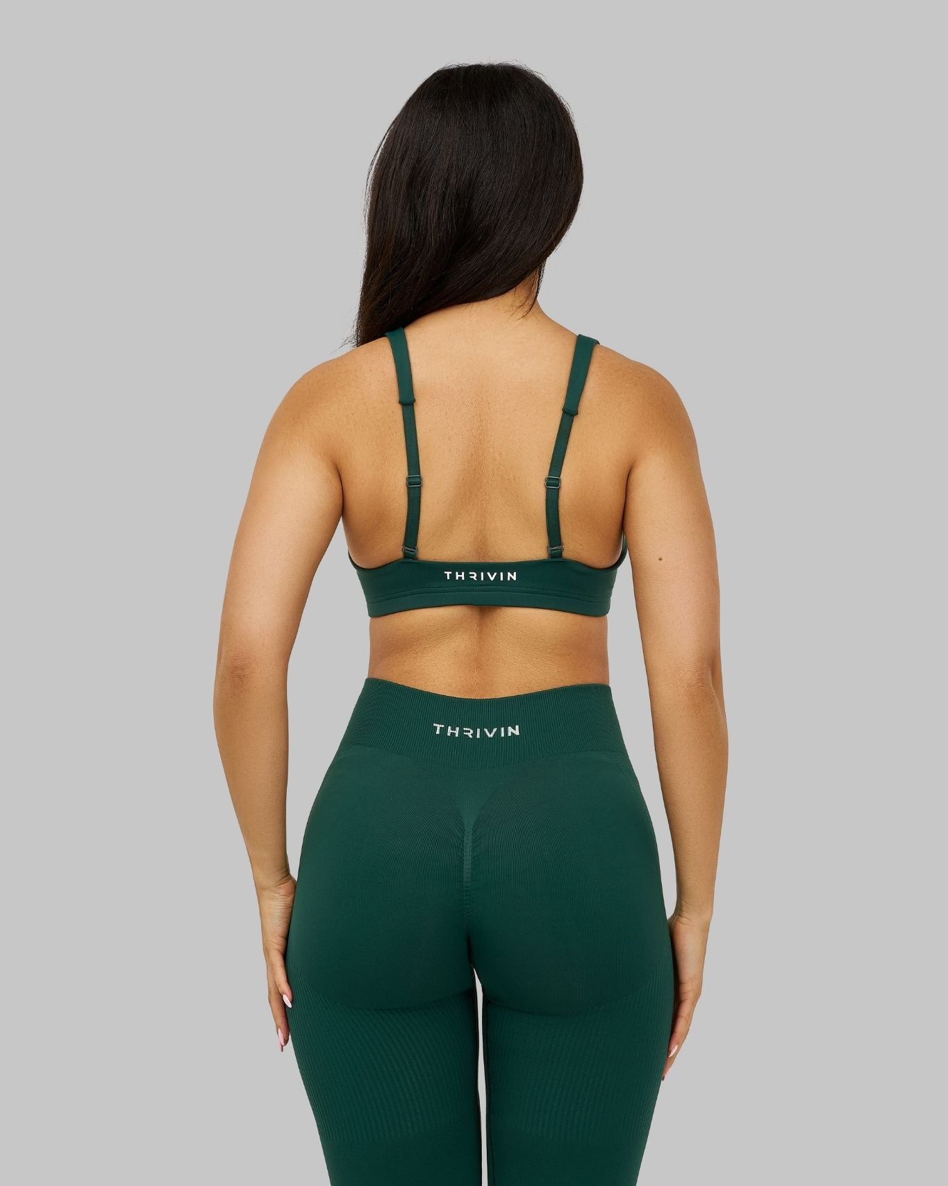 Elevate Medium Impact Bra | Pine Green