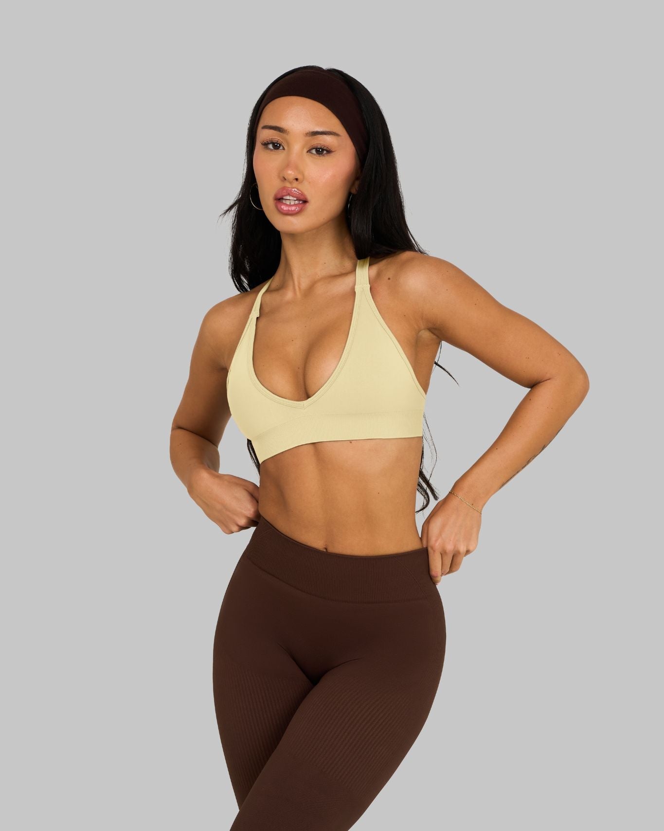 Elevate™ V-Neck Sculpt Seamless Bra | Lemon Sorbet
