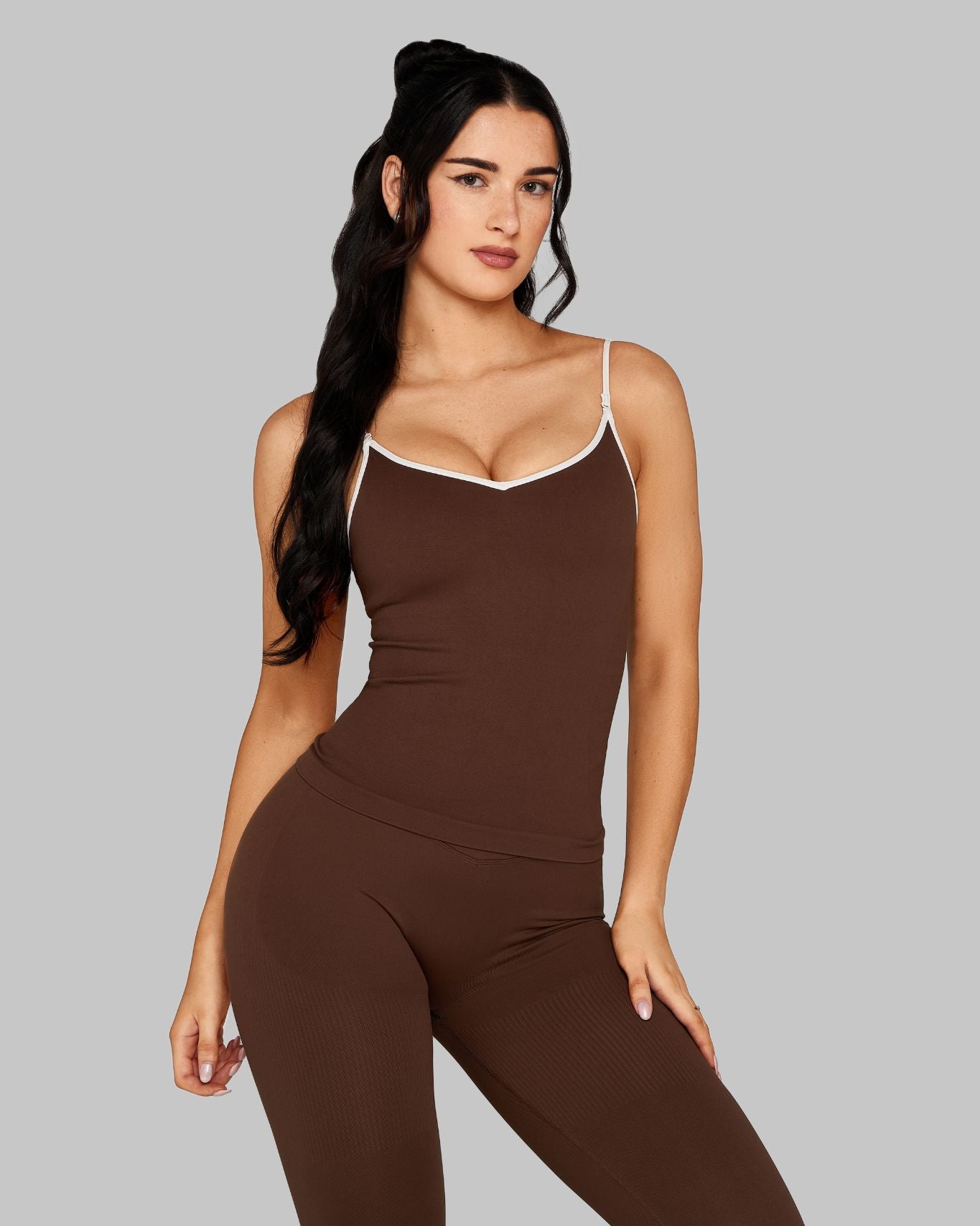 Outline Sweetheart Tanktop | Bourbon Brown