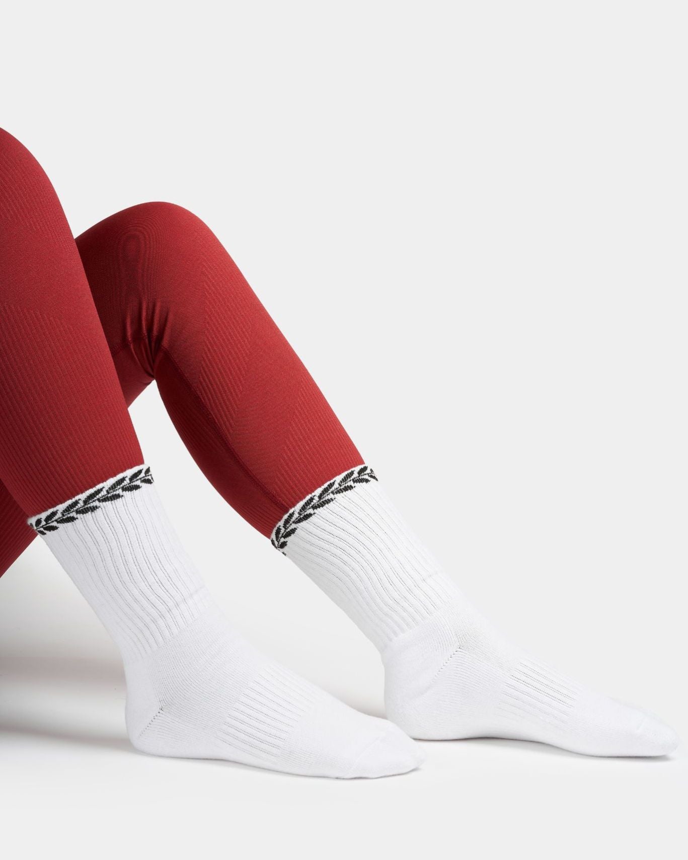 LEAVES Silk Socks "White"