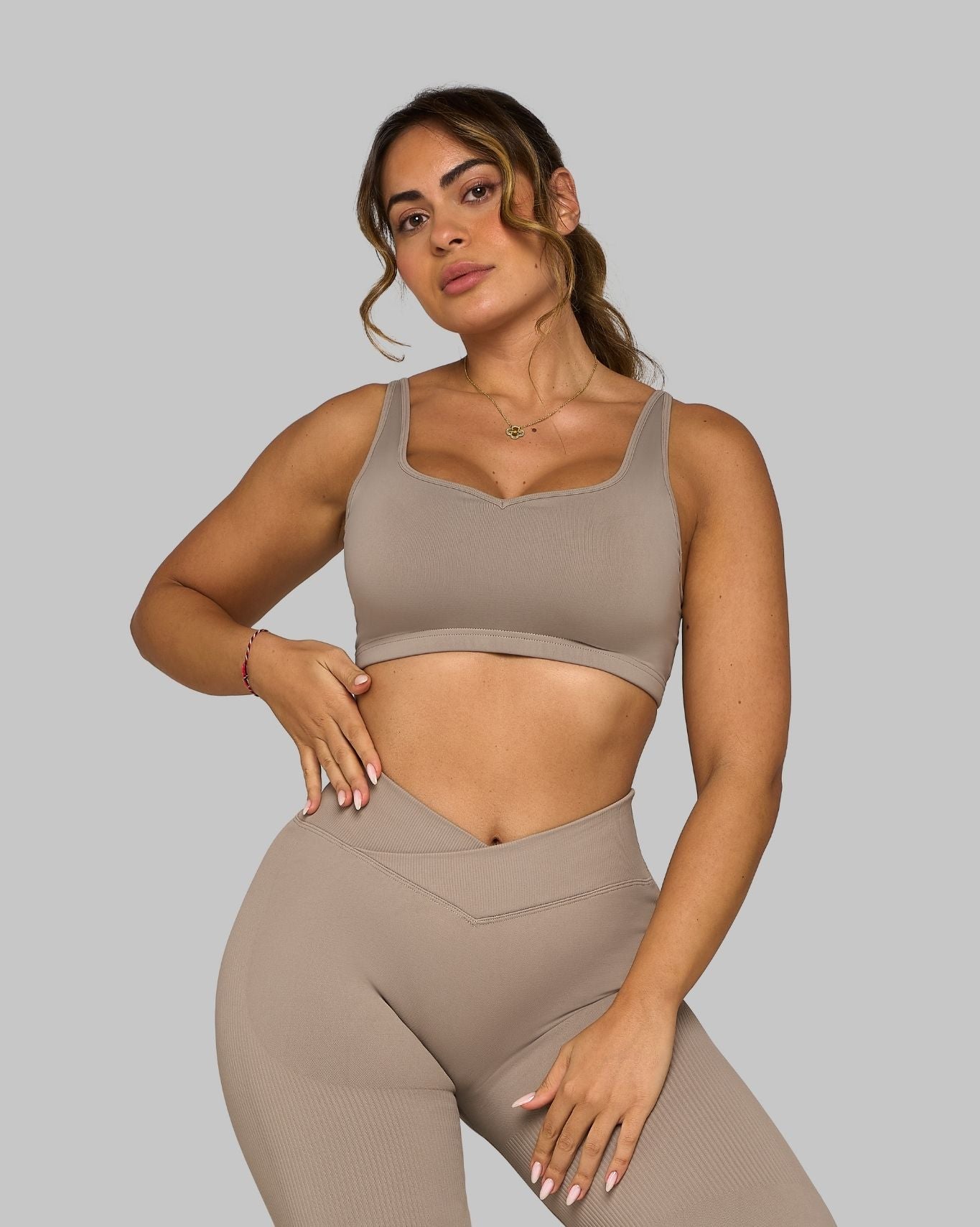 Elevate Medium Impact Bra | Latte