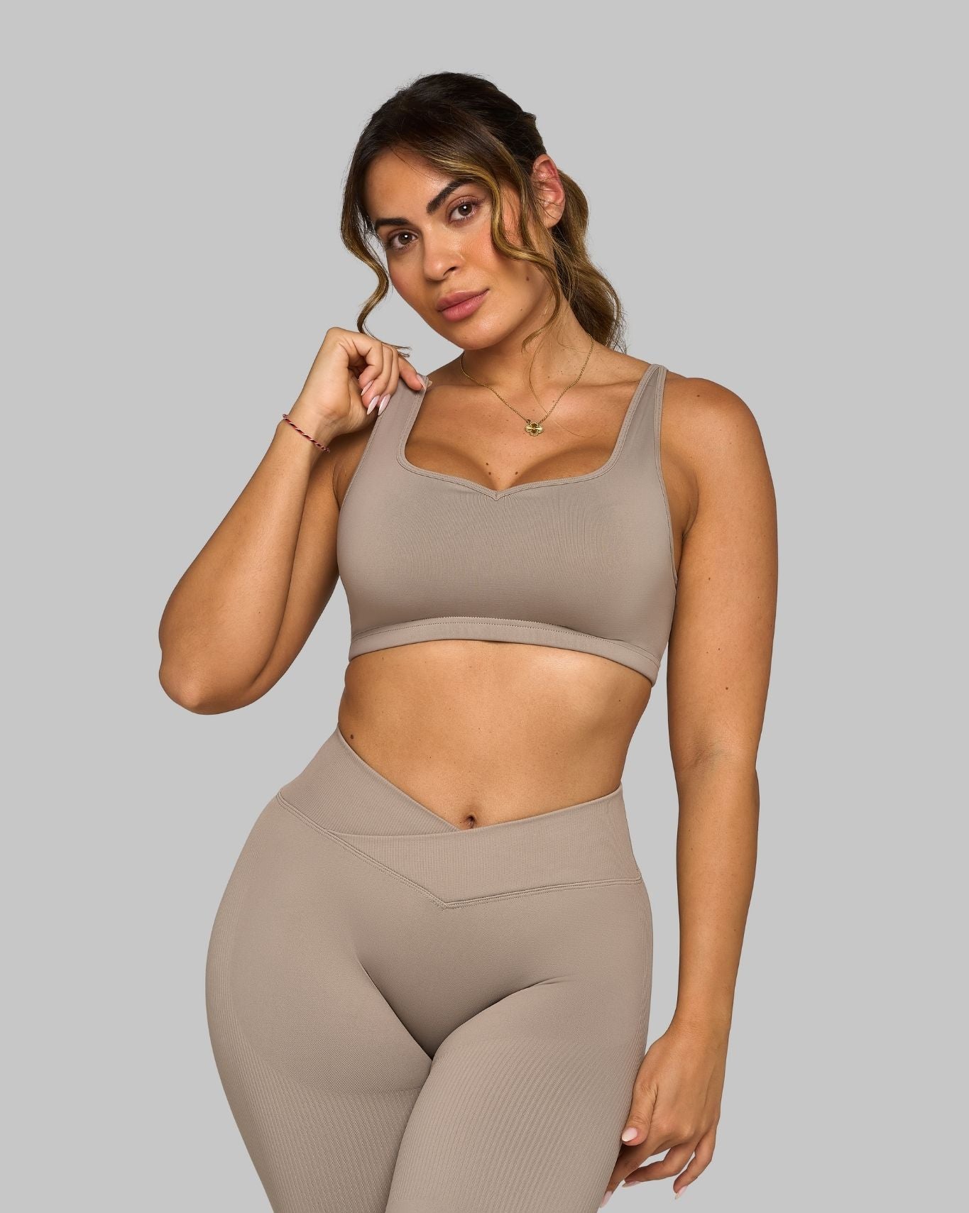 Elevate Medium Impact Bra | Latte
