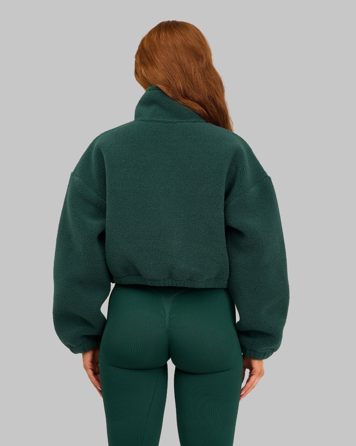Essential Teddy Fleece Jacket | Pine Green