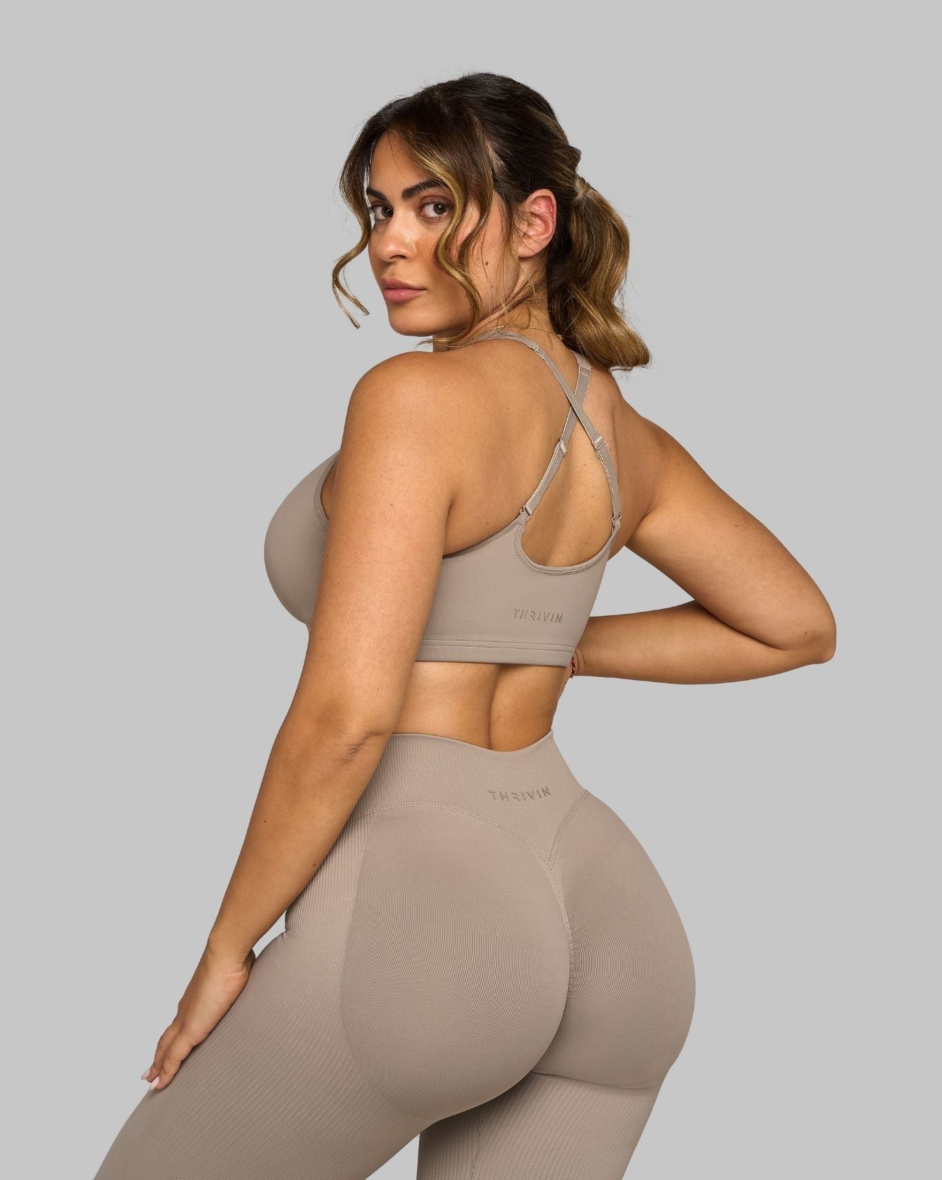 Elevate Medium Impact Bra | Latte