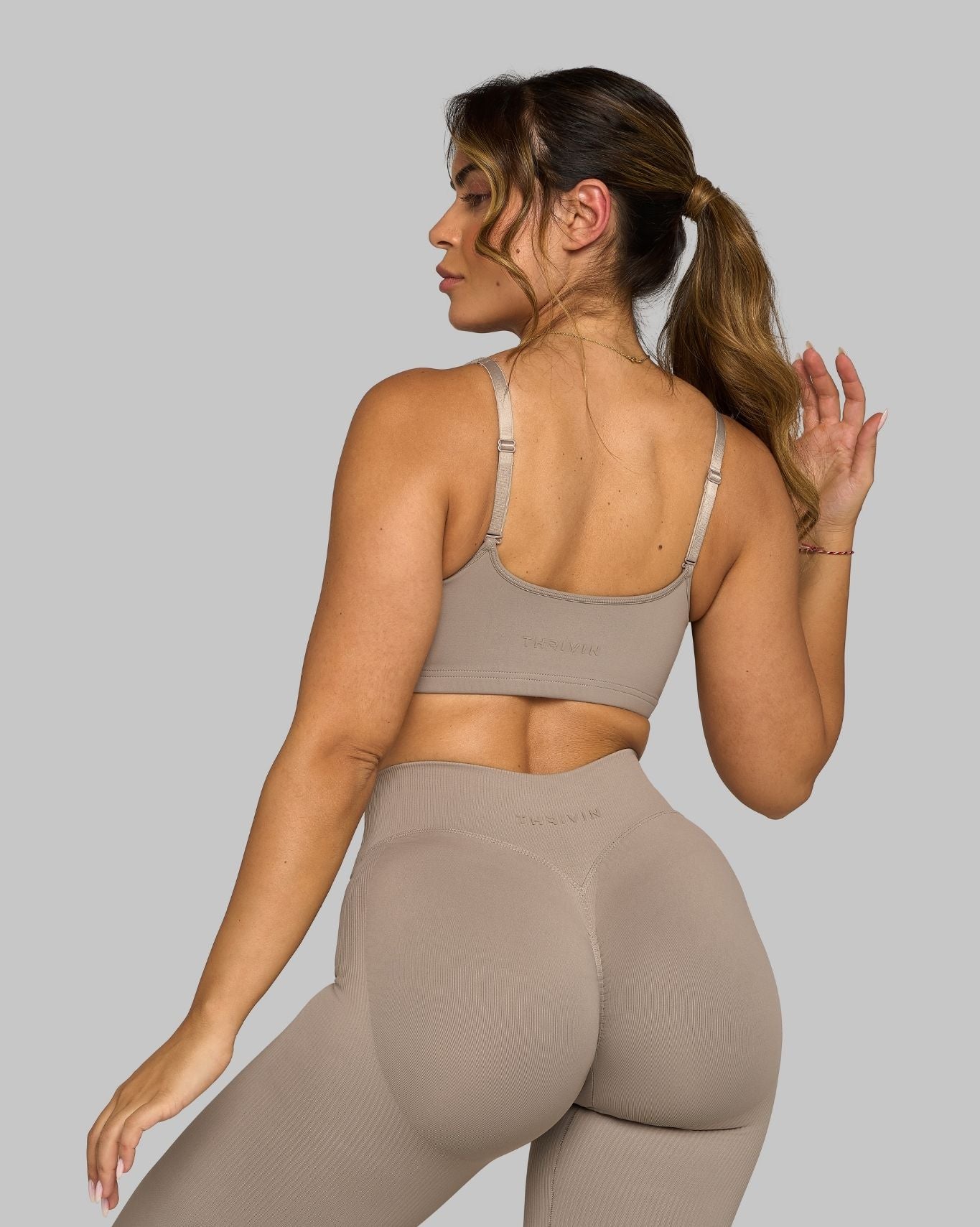 Elevate Medium Impact Bra | Latte