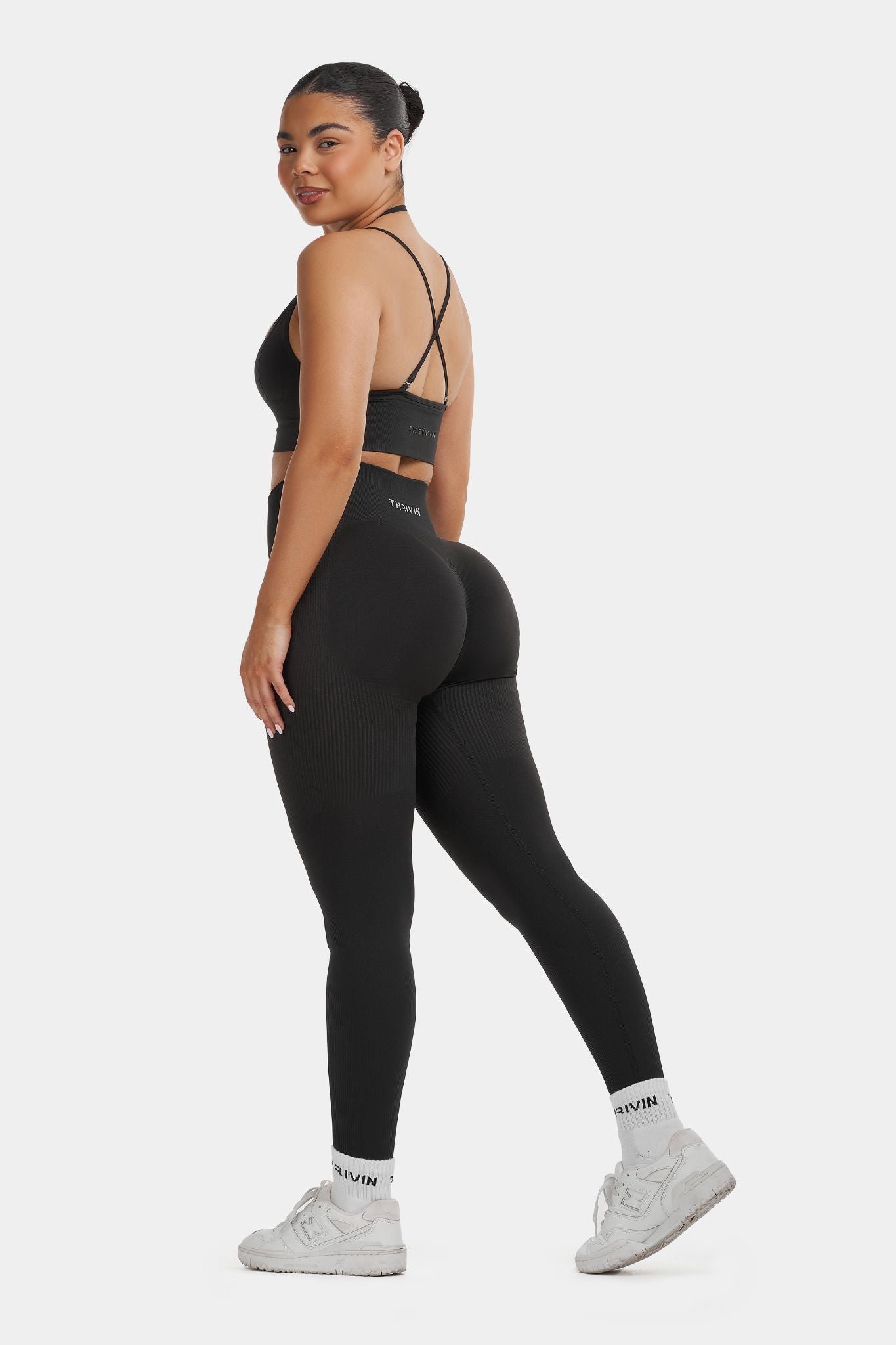 SculptV2 Ribbed Contour Leggings - Charcoal Grey