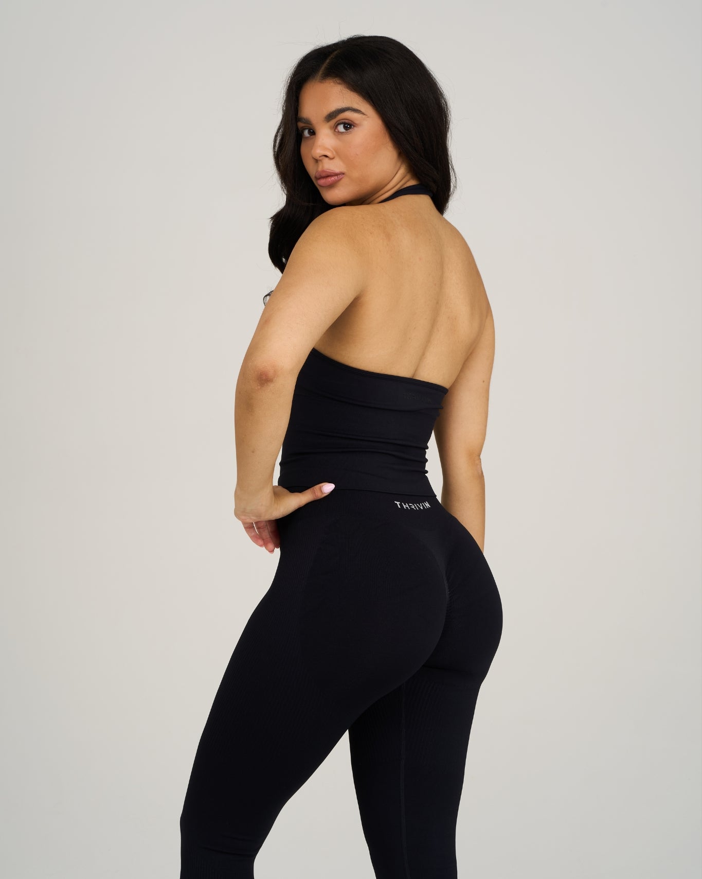 Elevate Sculpting Shapewear Top Halterneck | Night Black
