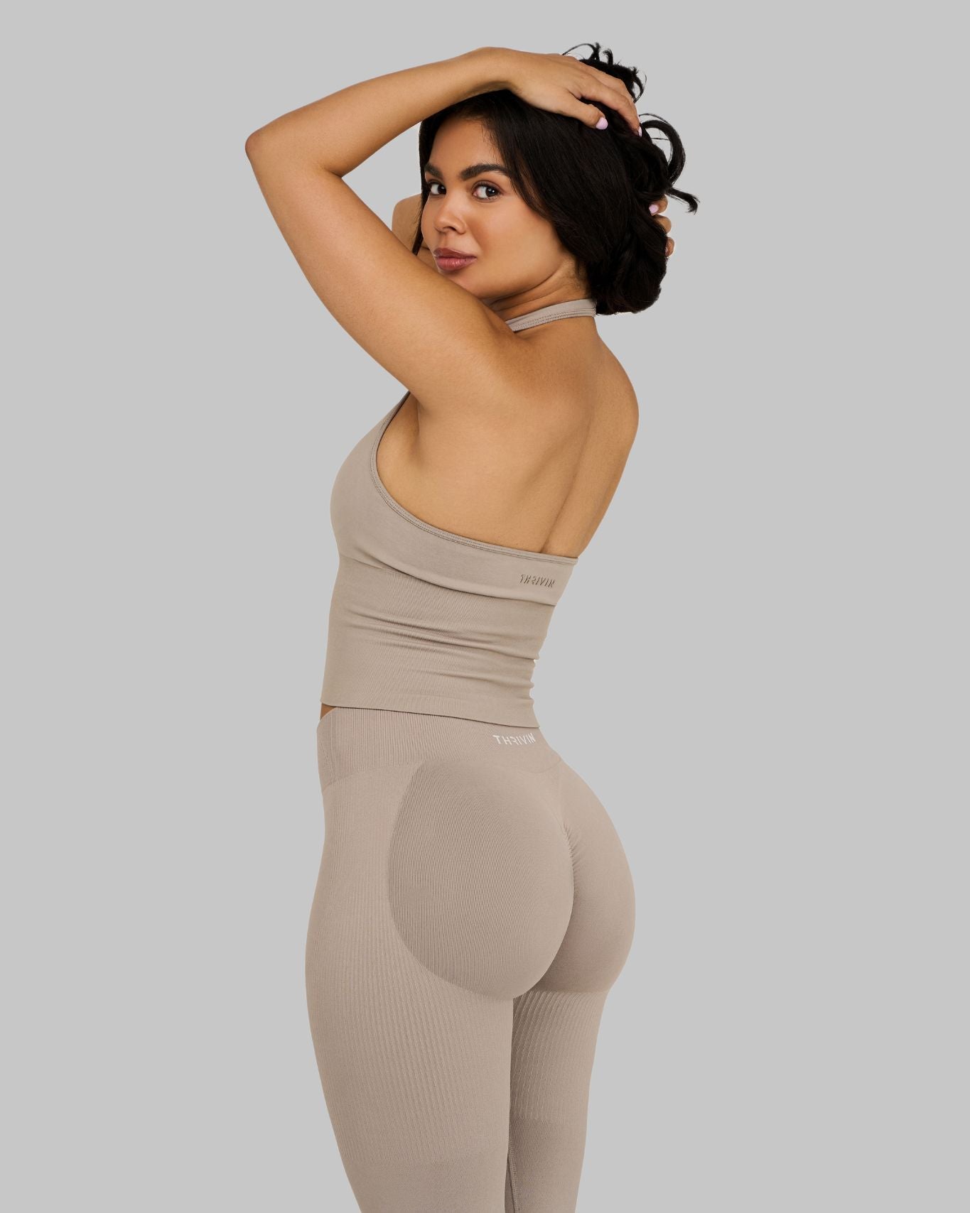 Elevate Sculpting Shapewear Top Halterneck | Latte