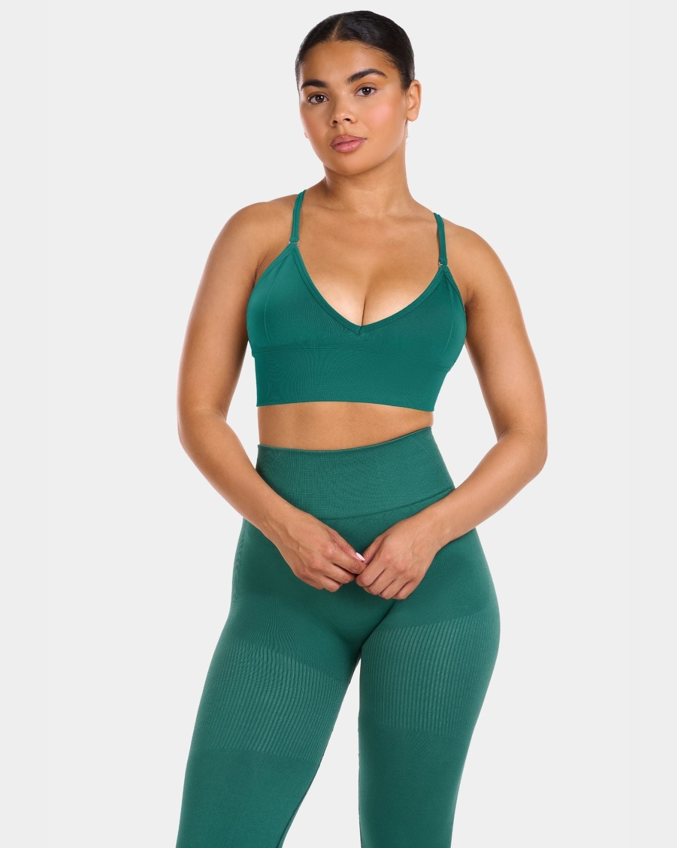 Multi-Way Sculpt Seamless Bra | Emerald green