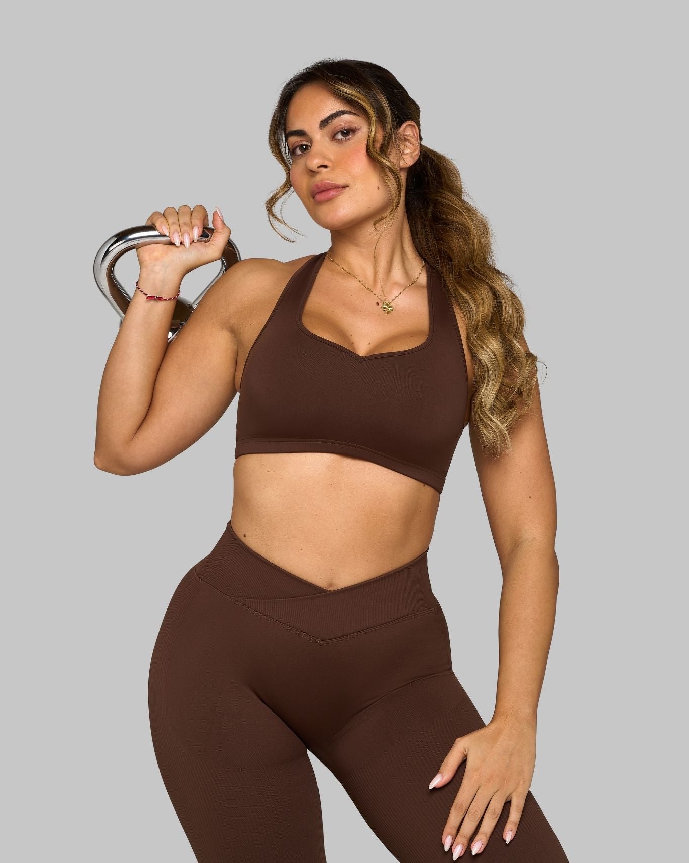 Elevate Medium Impact Bra | Bourbon Brown