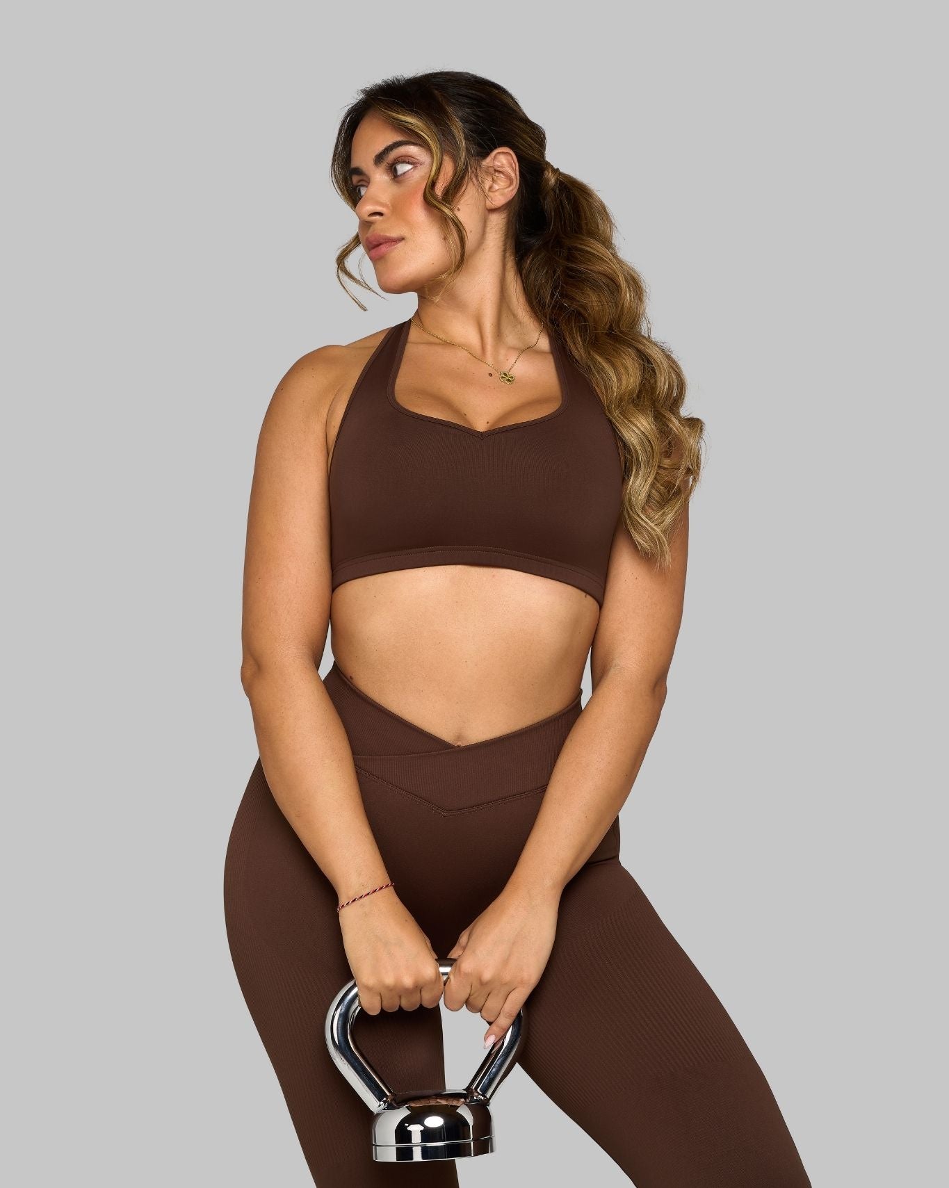 Elevate Medium Impact Bra | Bourbon Brown