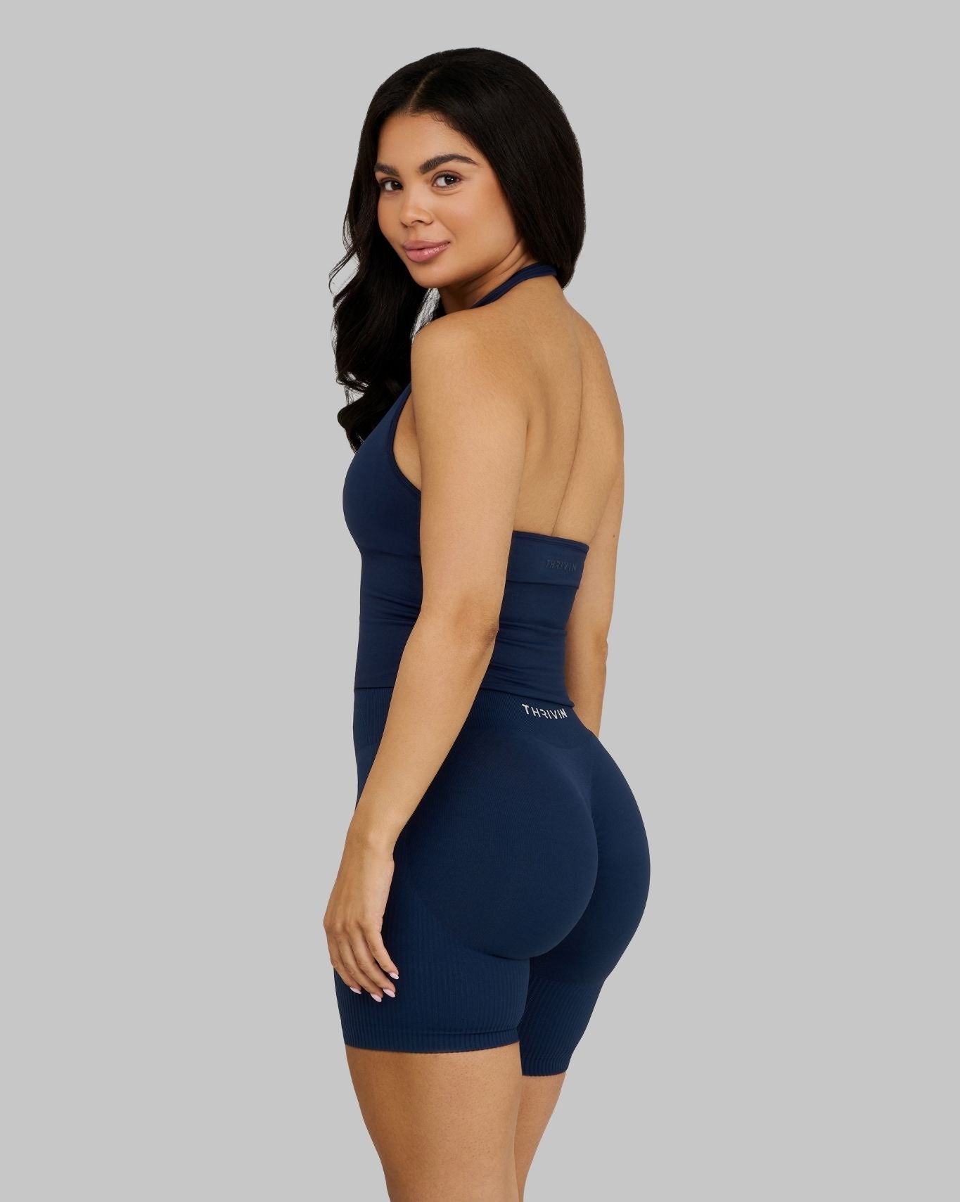 Elevate Sculpting Shapewear Top Halterneck | Midnight Navy