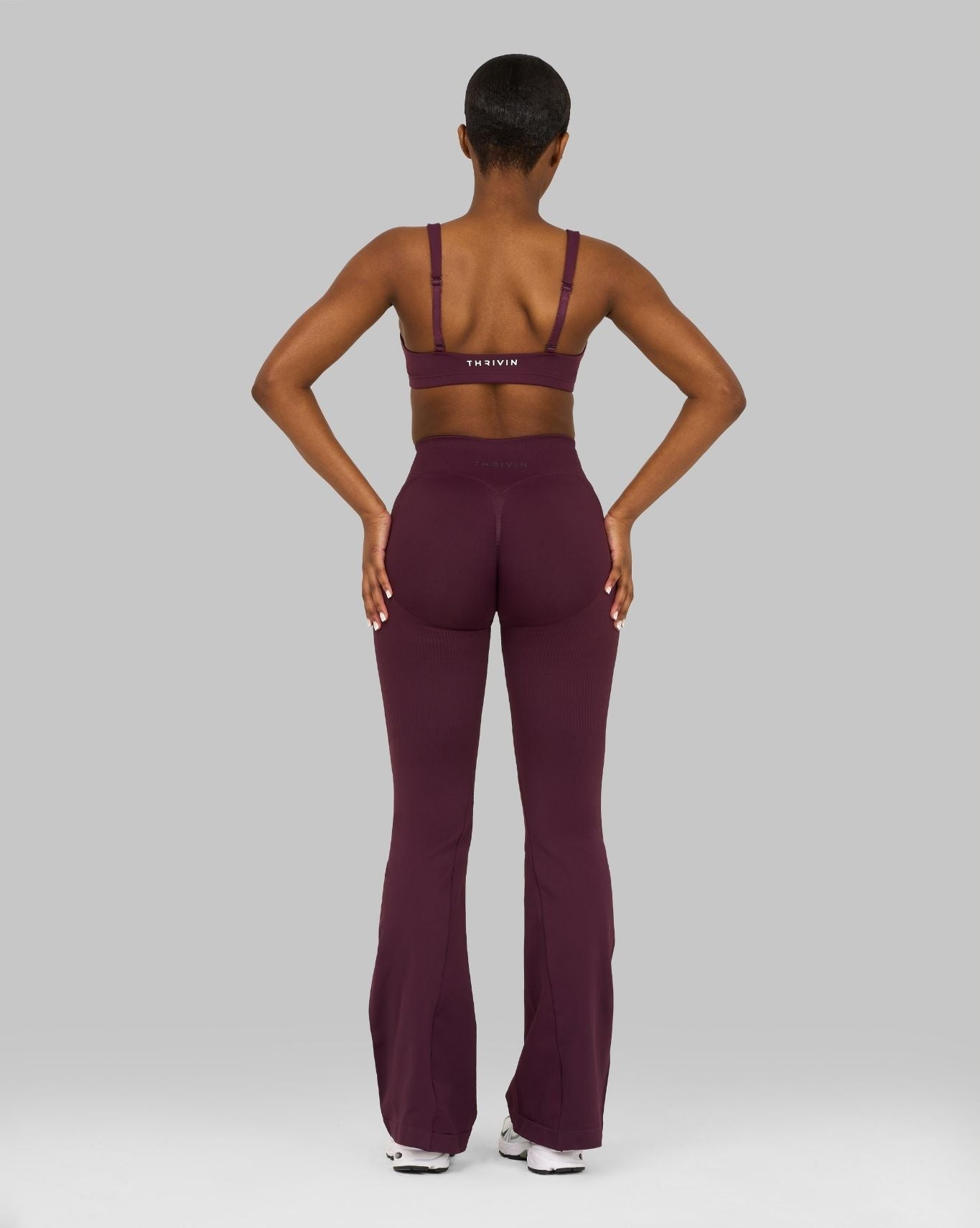 Elevate™ V-Waist Flared Leggings | Winter Plum