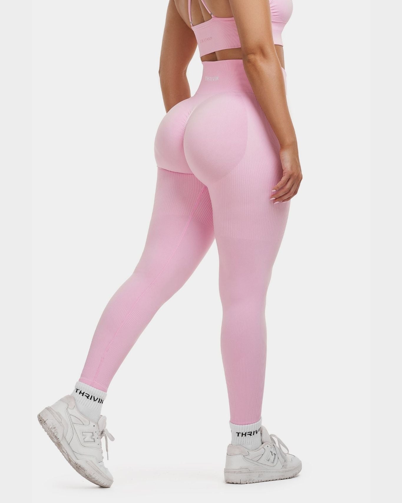 SculptV2 Ribbed Contour Leggings - Pilates Pink