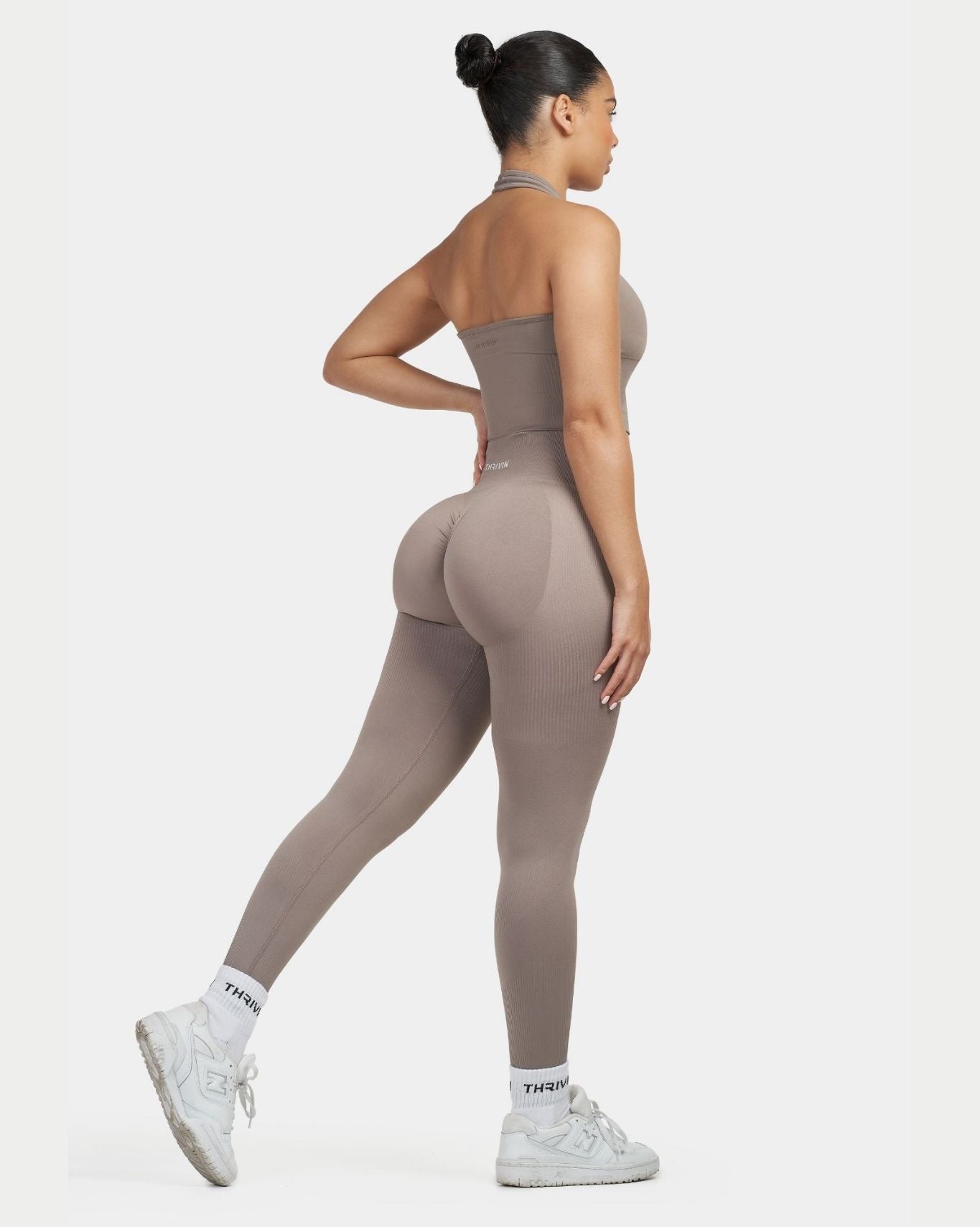 SculptV2 Ribbed Contour Leggings - Khaki