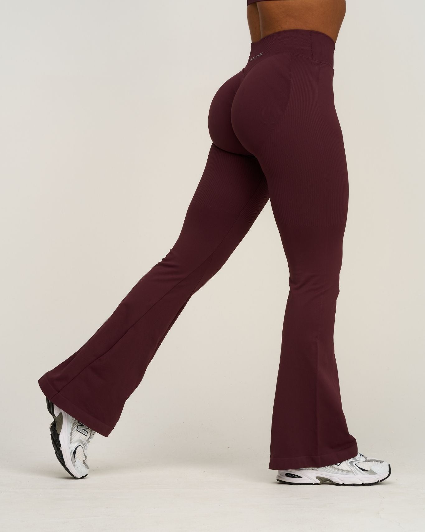 Elevate™ V-Waist Flared Leggings | Dark Mauve