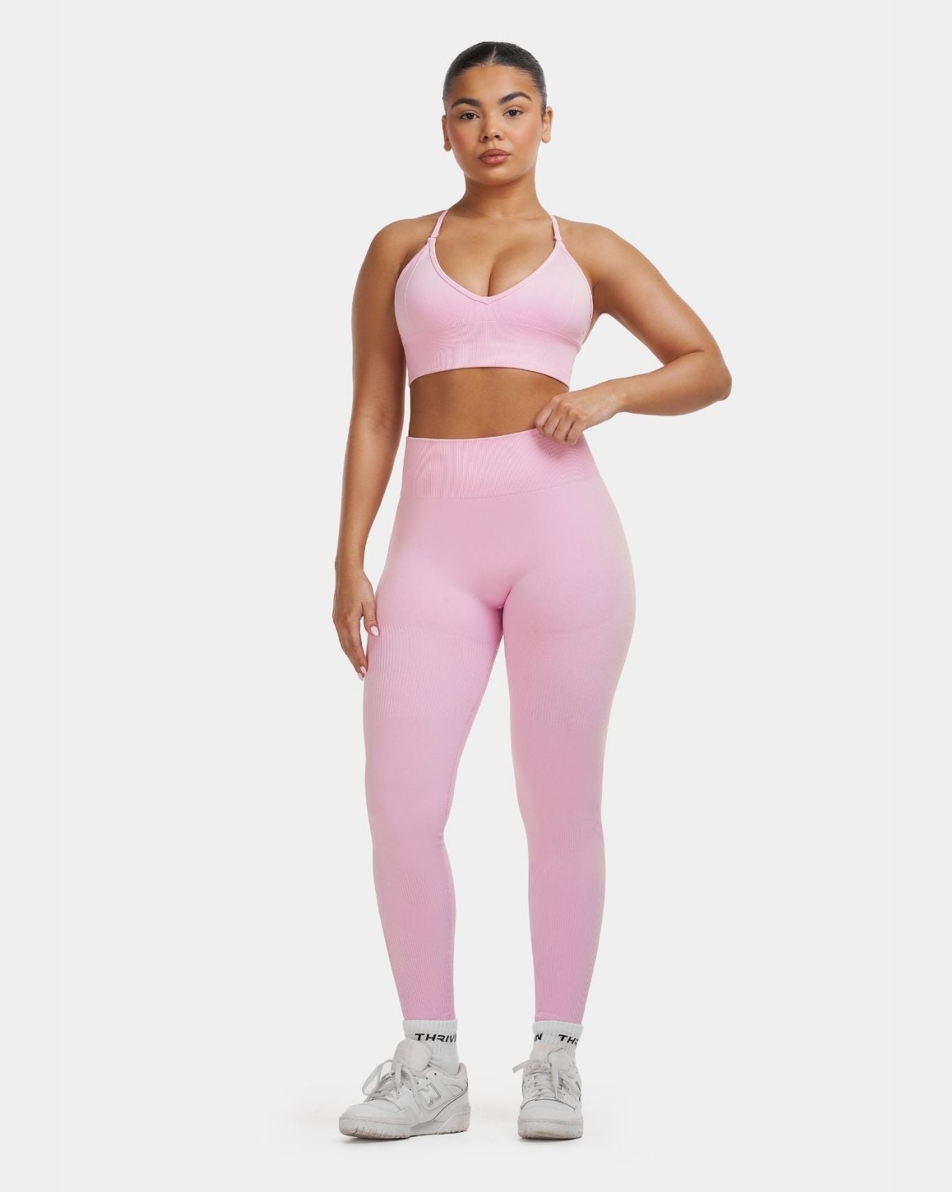 SculptV2 Ribbed Contour Leggings - Pilates Pink