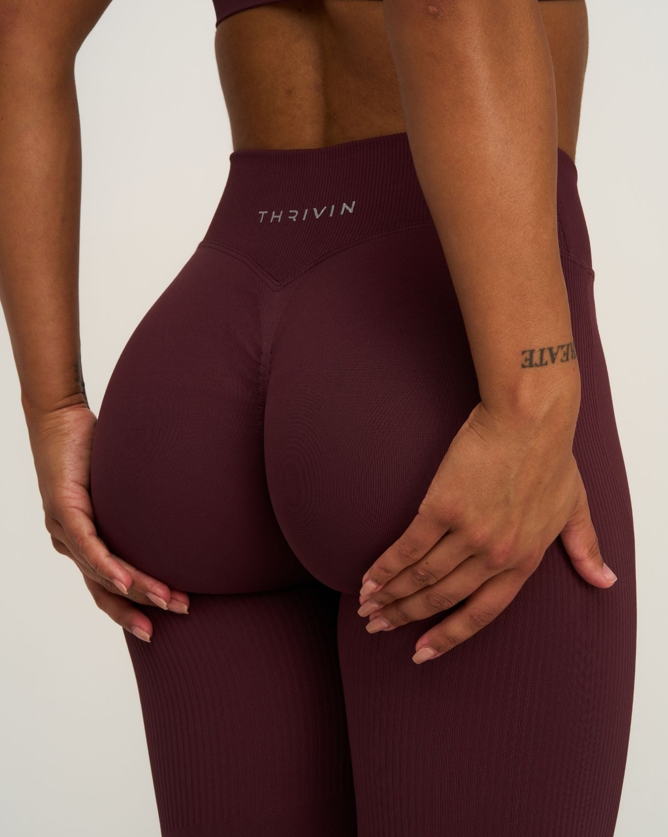 Elevate™ V-Waist Flared Leggings | Dark Mauve