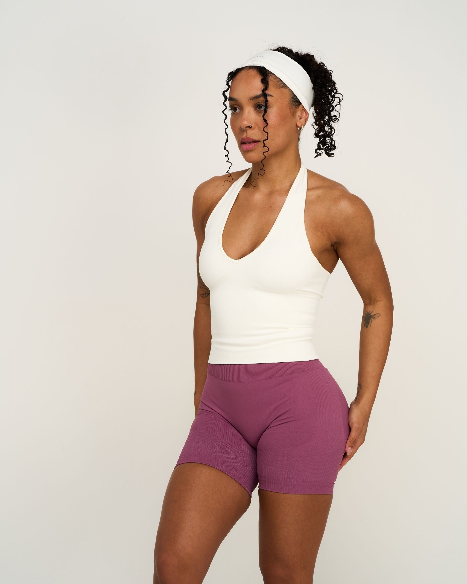 Elevate™ Sculpting Shapewear Top Halterneck | Cream