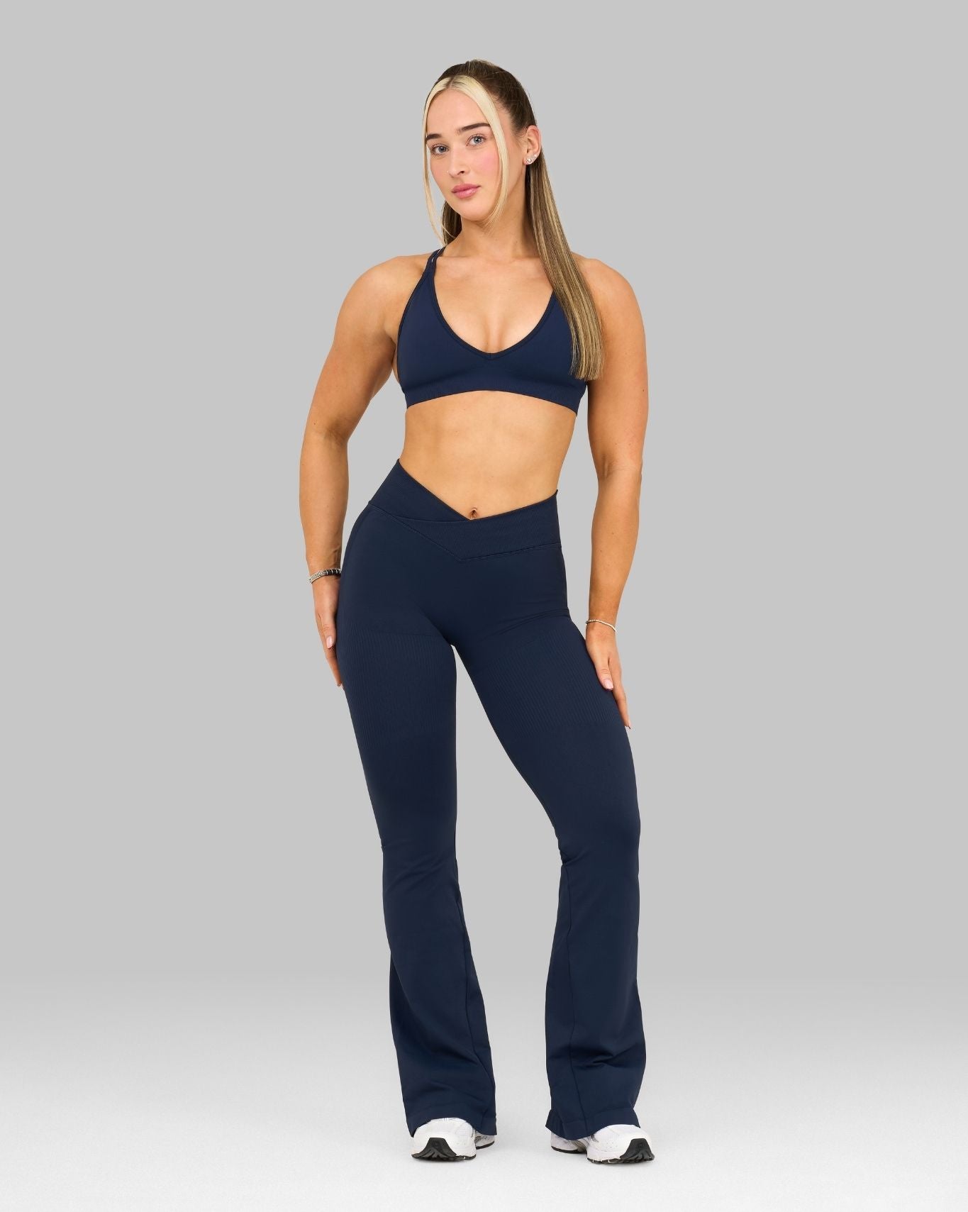 Elevate V-Waist Flared Legging | Midnight Navy