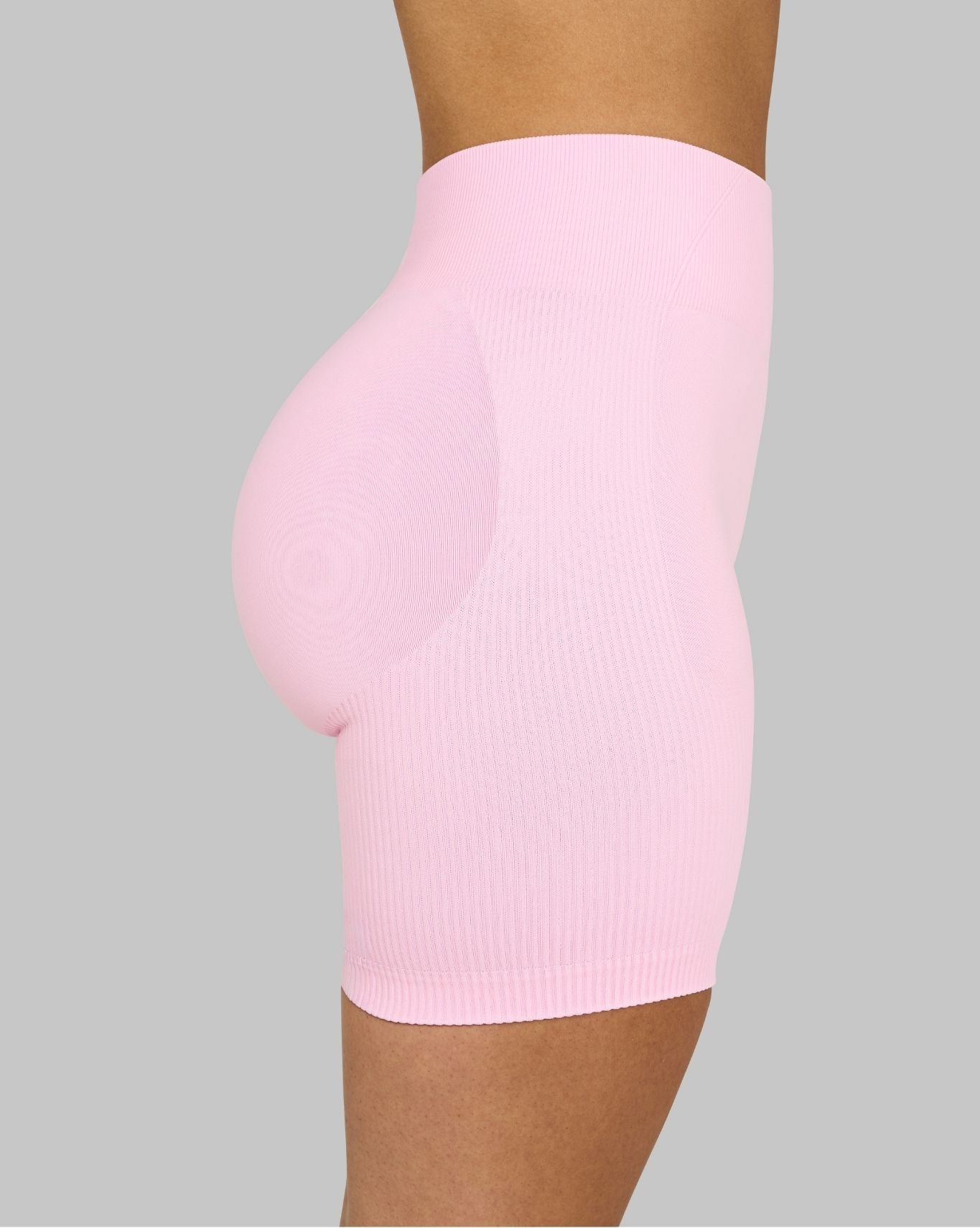 Elevate™ Ribbed Mid-Waisted Contour Shorts | Candy Pink