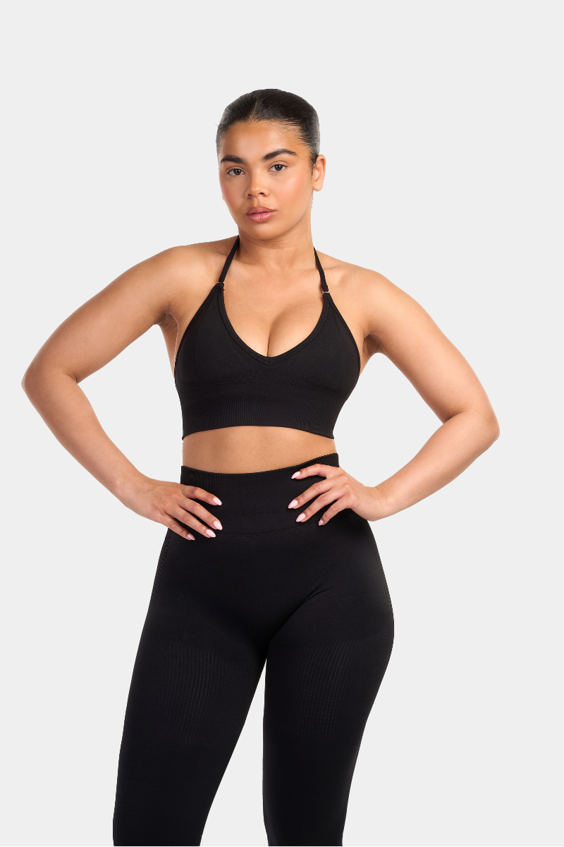 Multi-Way Sculpt Seamless Top | Pure Black