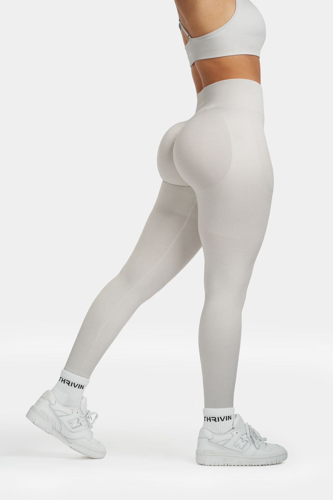 SculptV2 Ribbed Contour Legging - Stone Grey