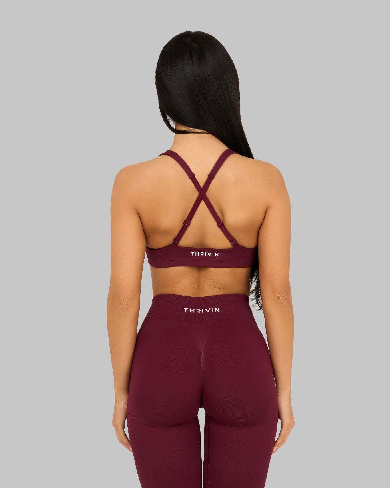 Elevate Medium Impact Bra | Cranberry