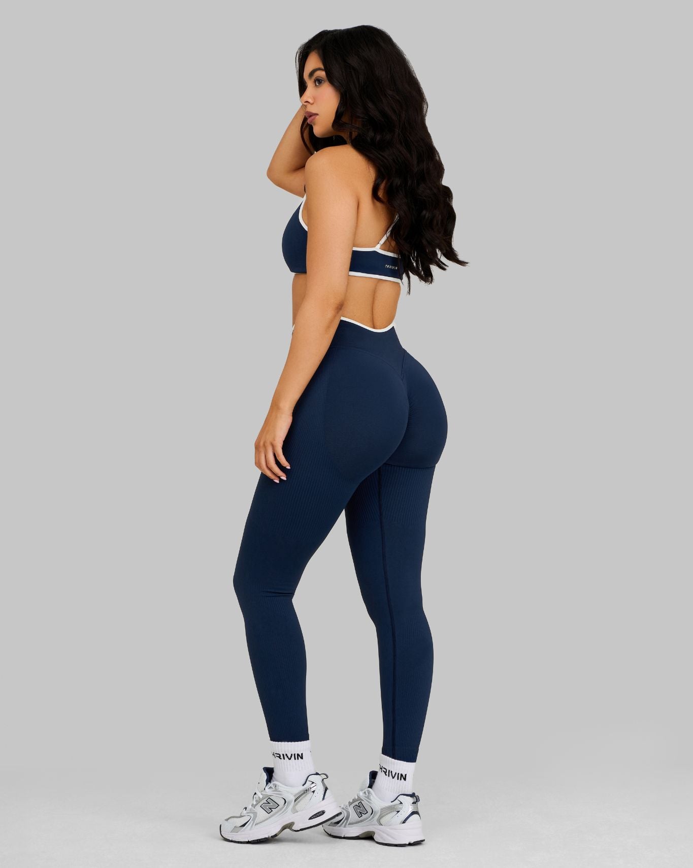 Outline V Waist Leggings | Midnight Navy