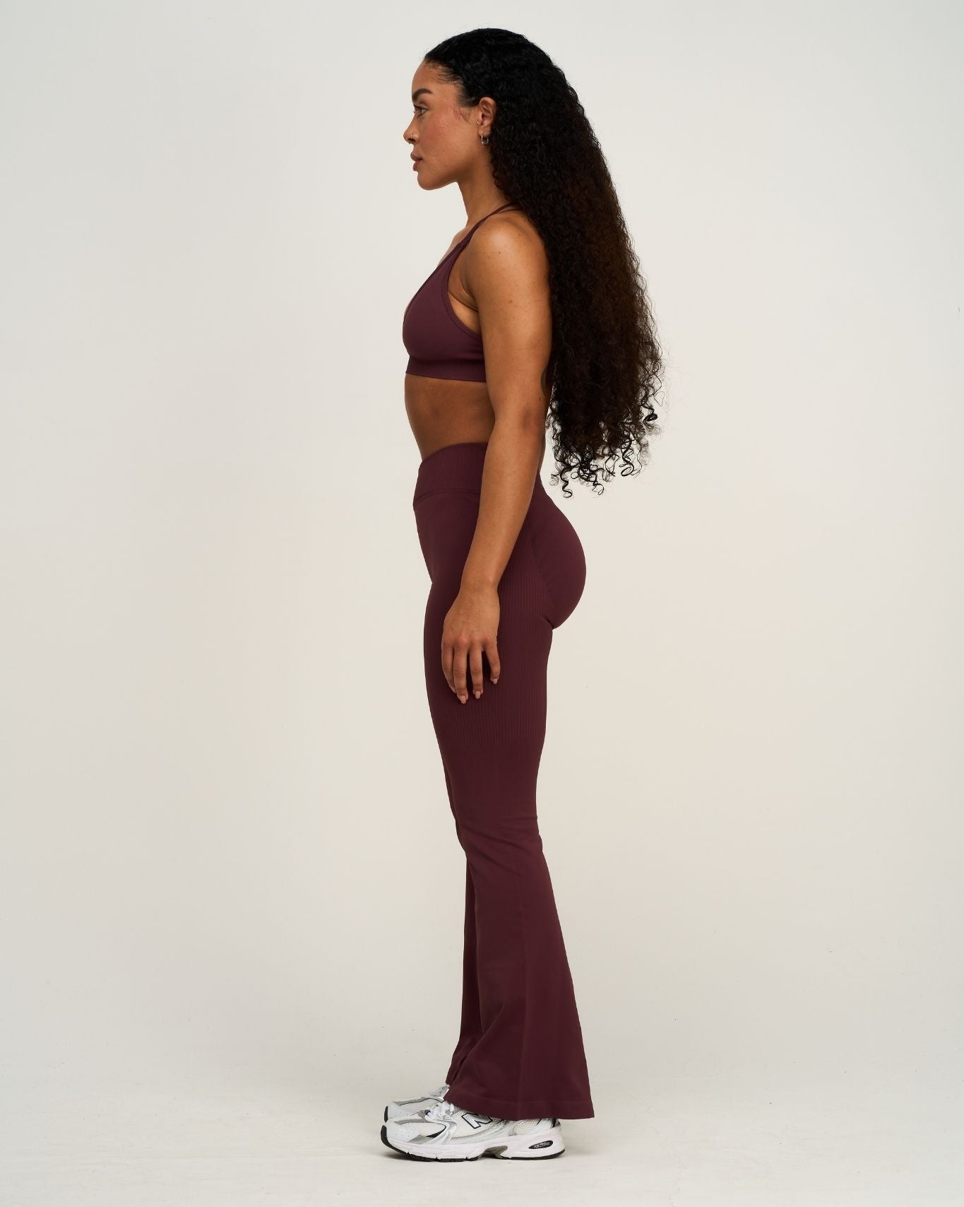 Elevate™ V-Waist Flared Leggings | Dark Mauve