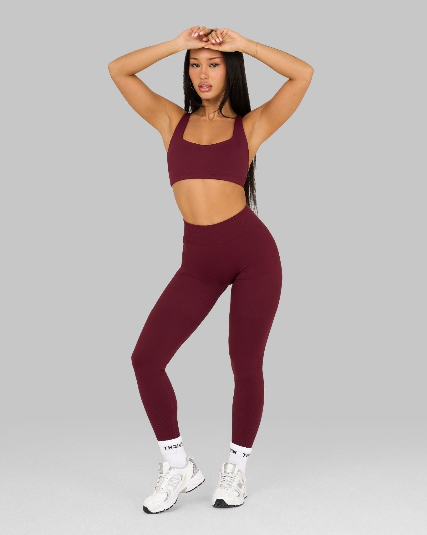 Elevate Medium Impact Bra | Cranberry