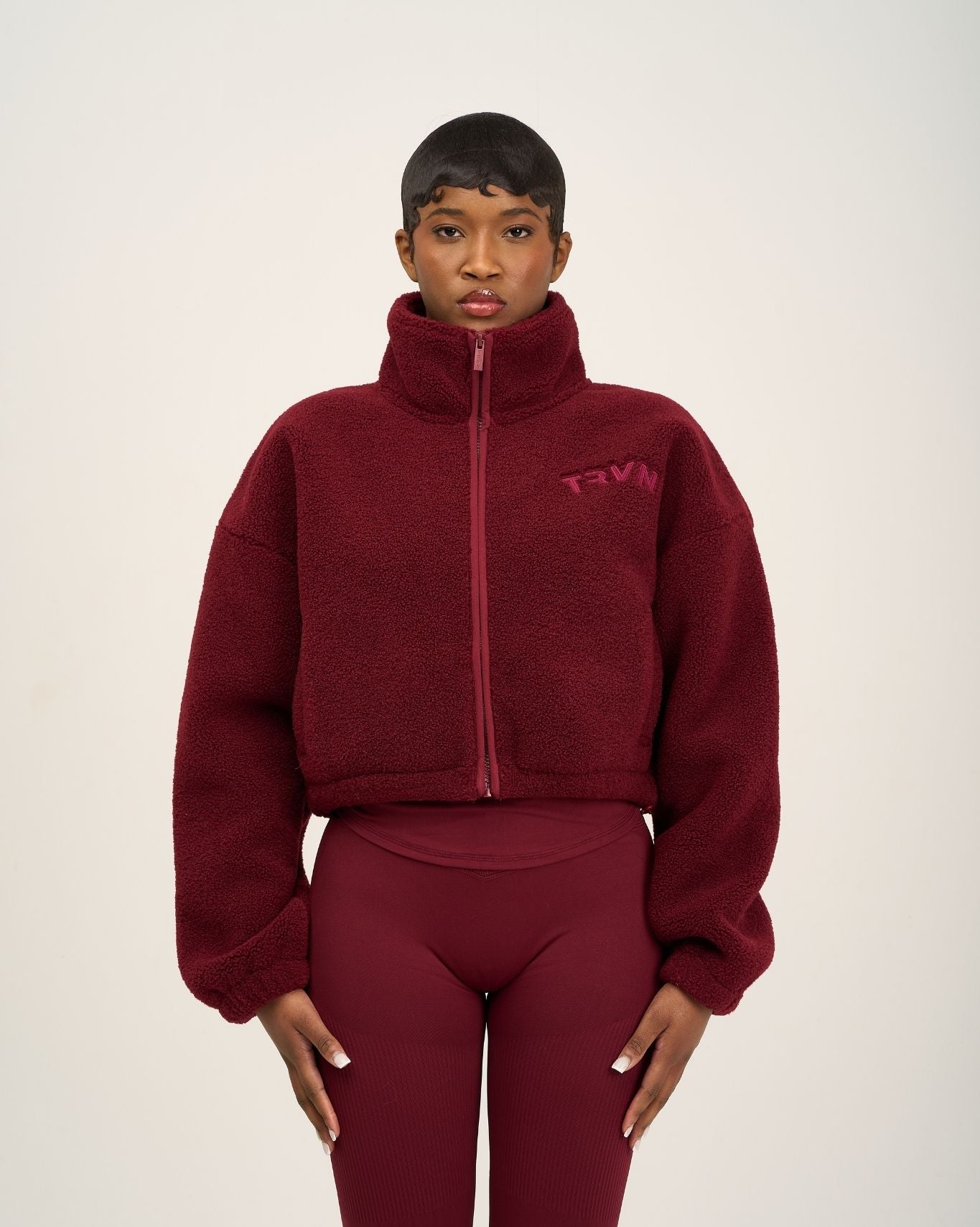 Rachel is 165cm and wears a size S.