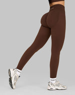 Elevate Ribbed High-Waisted Contour Leggings | Bourbon Brown