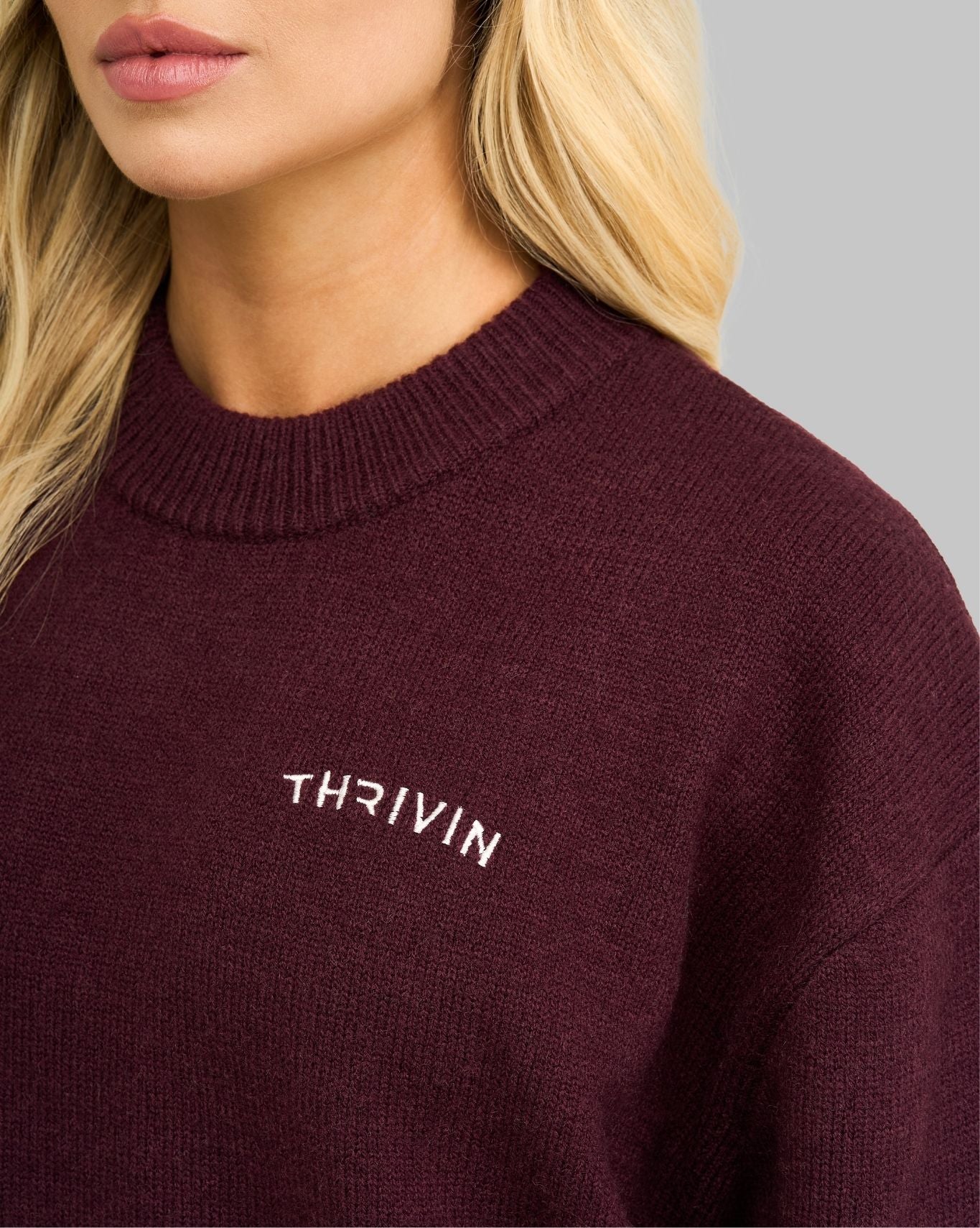 Essential Knitted Sweater | Winter Plum