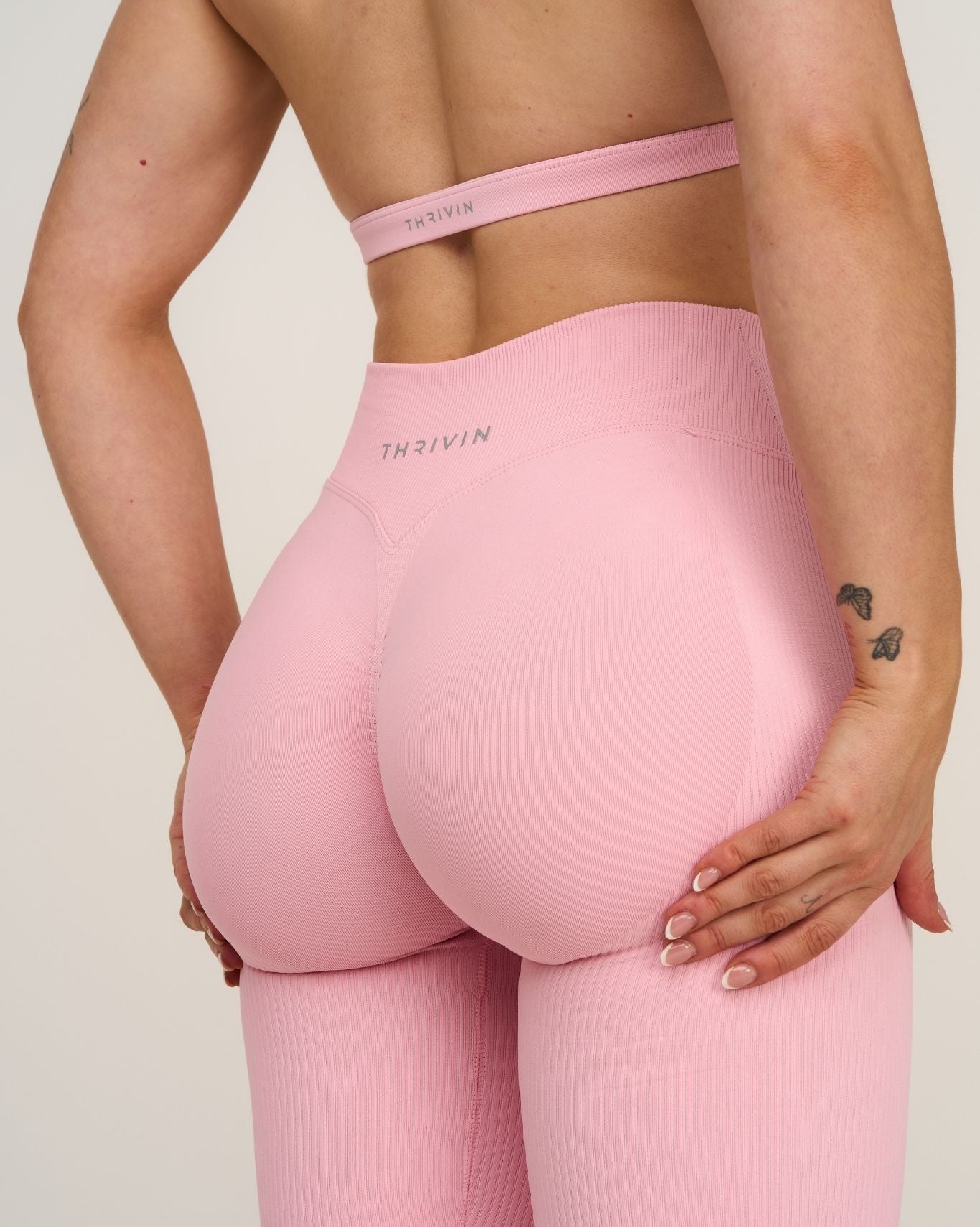 Elevate™ V-Waist Flared Leggings | Cotton Pink