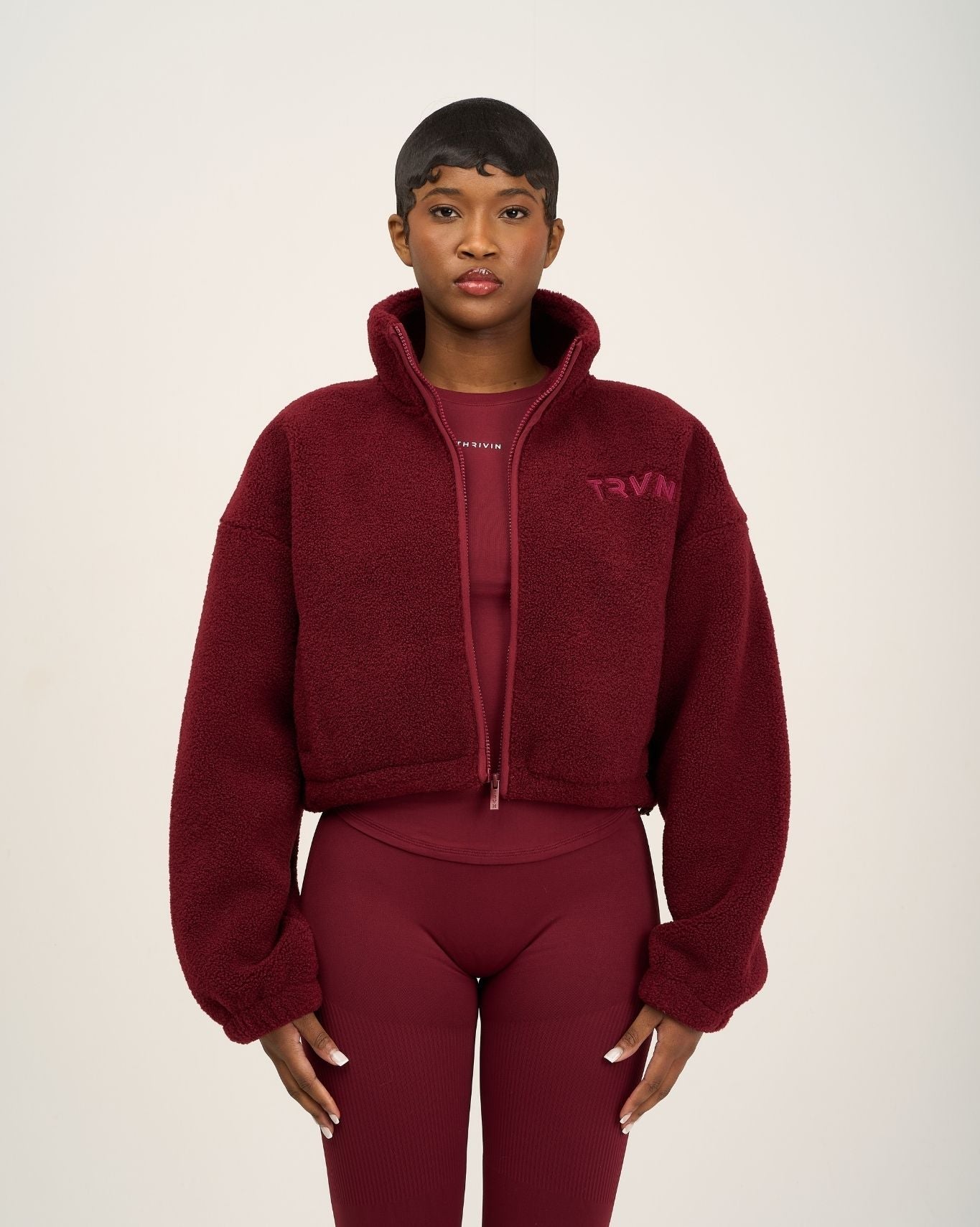 Essential Teddy Fleece Jacket | Fine Wine
