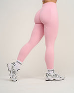 Elevate™ Ribbed Mid-Waisted Contour Leggings | Dusty Pink