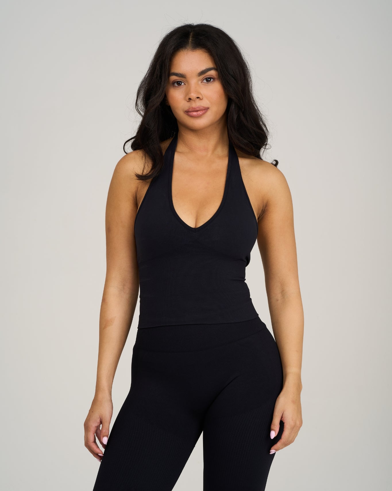 Elevate Sculpting Shapewear Top Halterneck | Night Black