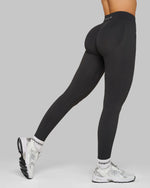 Elevate Ribbed Mid-Waisted Contour Leggings | Charcoal Grey