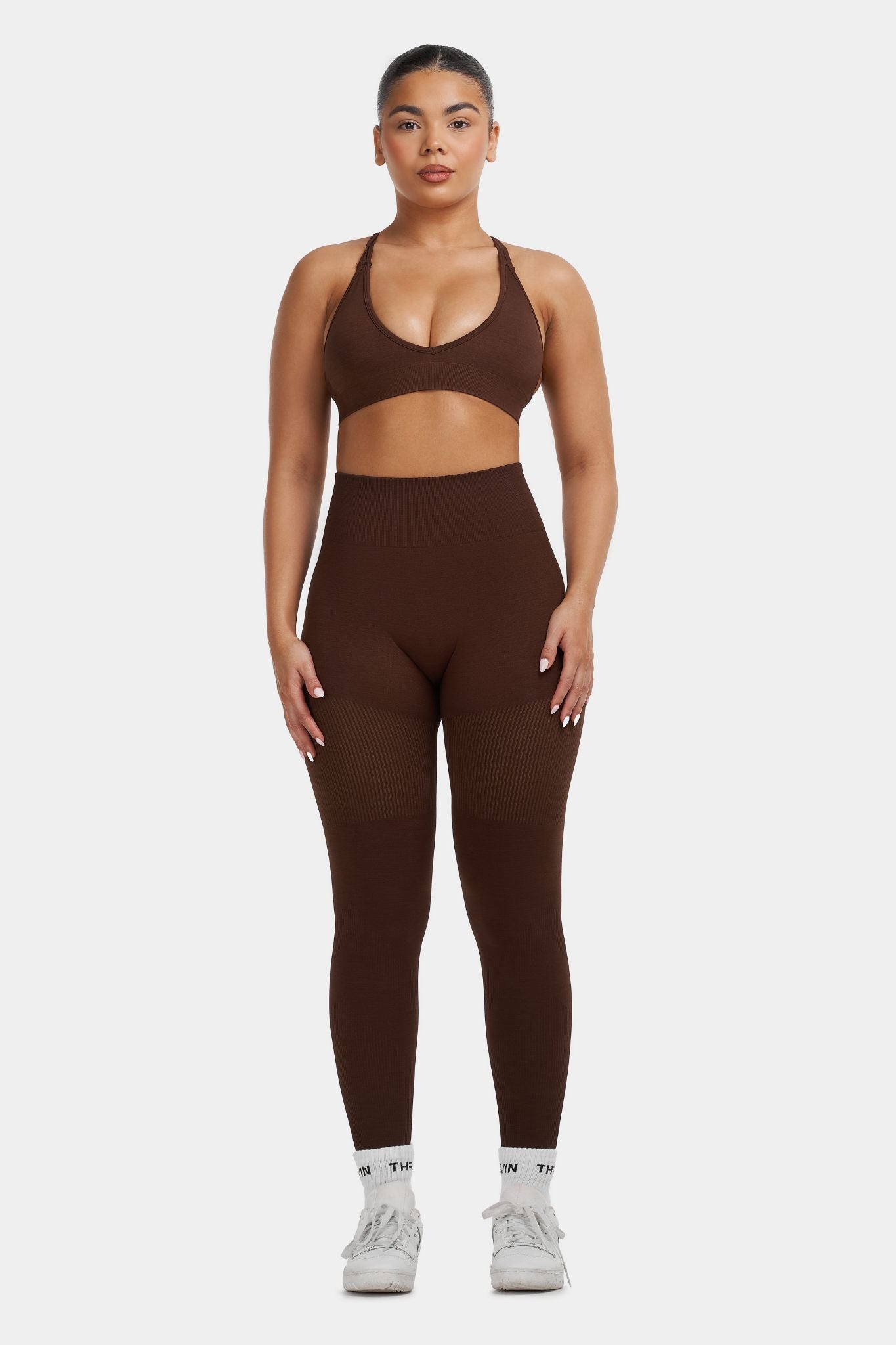 SculptV2 Ribbed Contour Leggings - Bourbon Brown